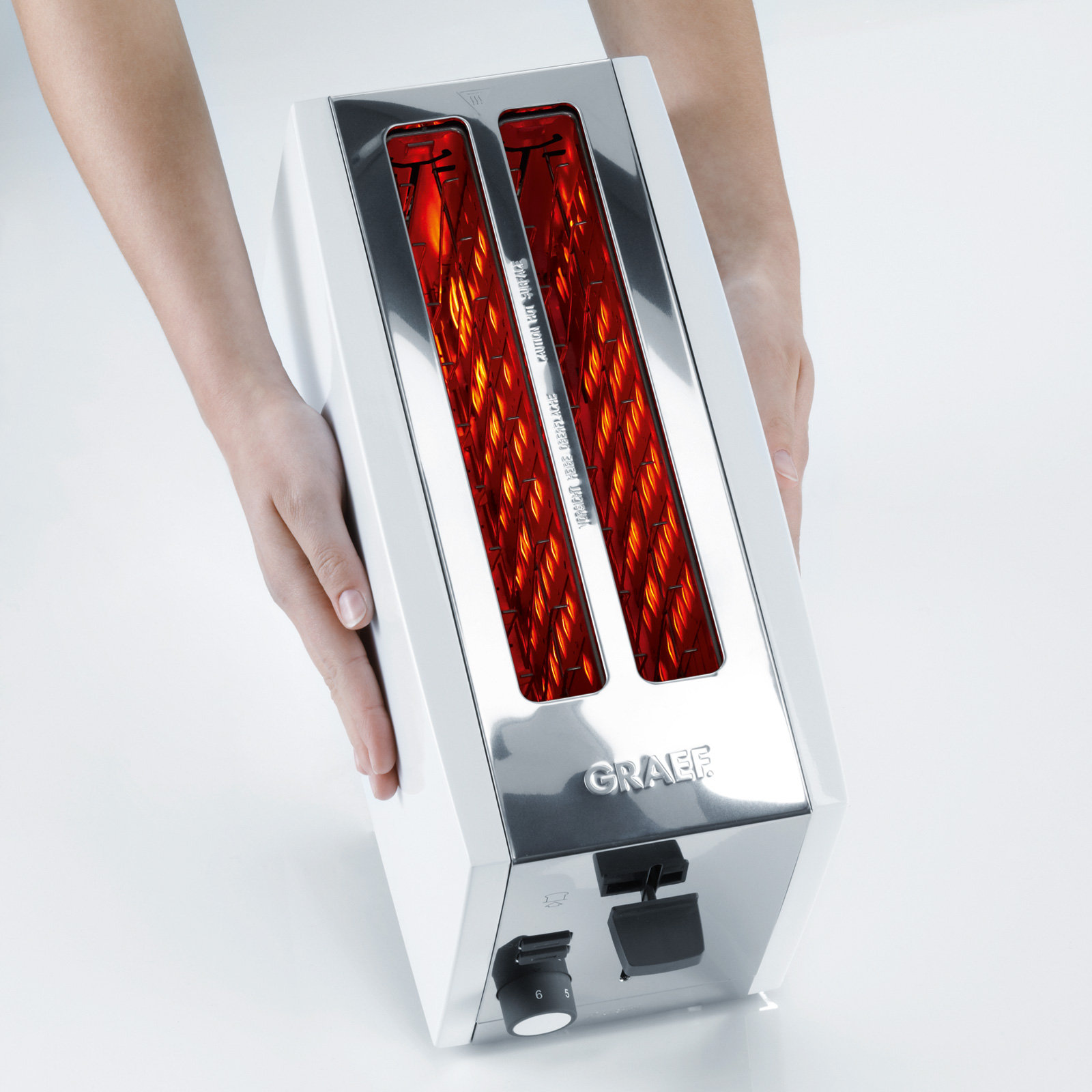 Graef Toaster 4 Scheiben mit Langschlitz  weiß TO101