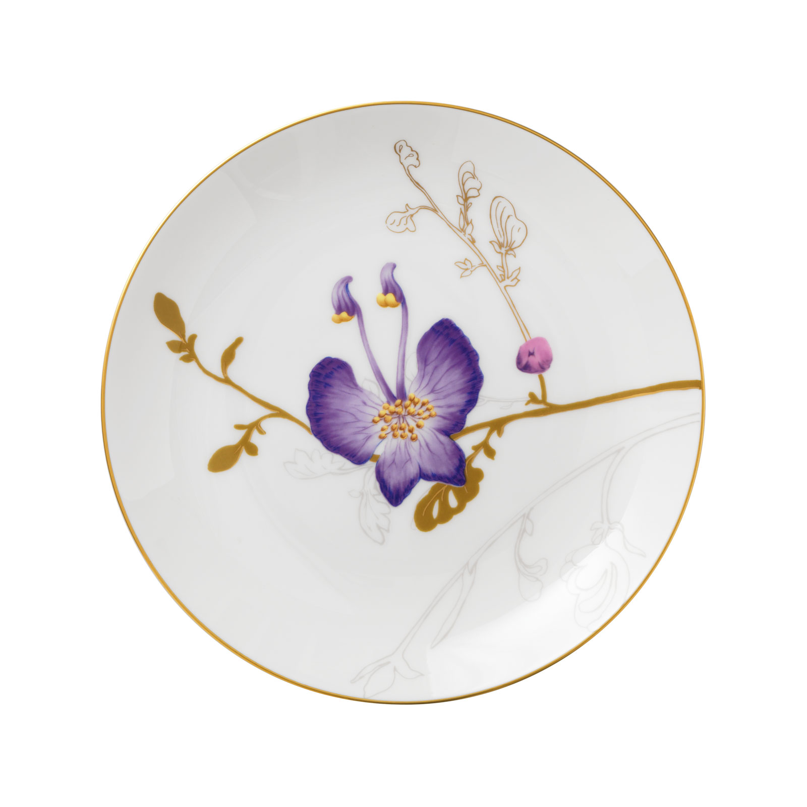 Royal Copenhagen Flora Frühstücksteller 22cm Stiefmütterchen 267662