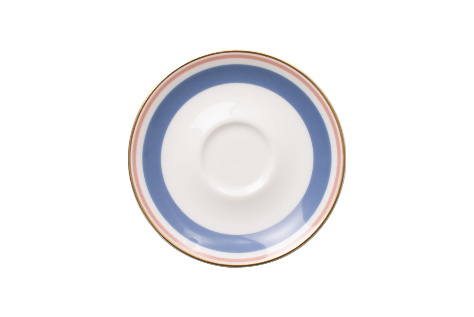 Die Espresso-Untertasse blau/rosé der Dibbern Serie Capri