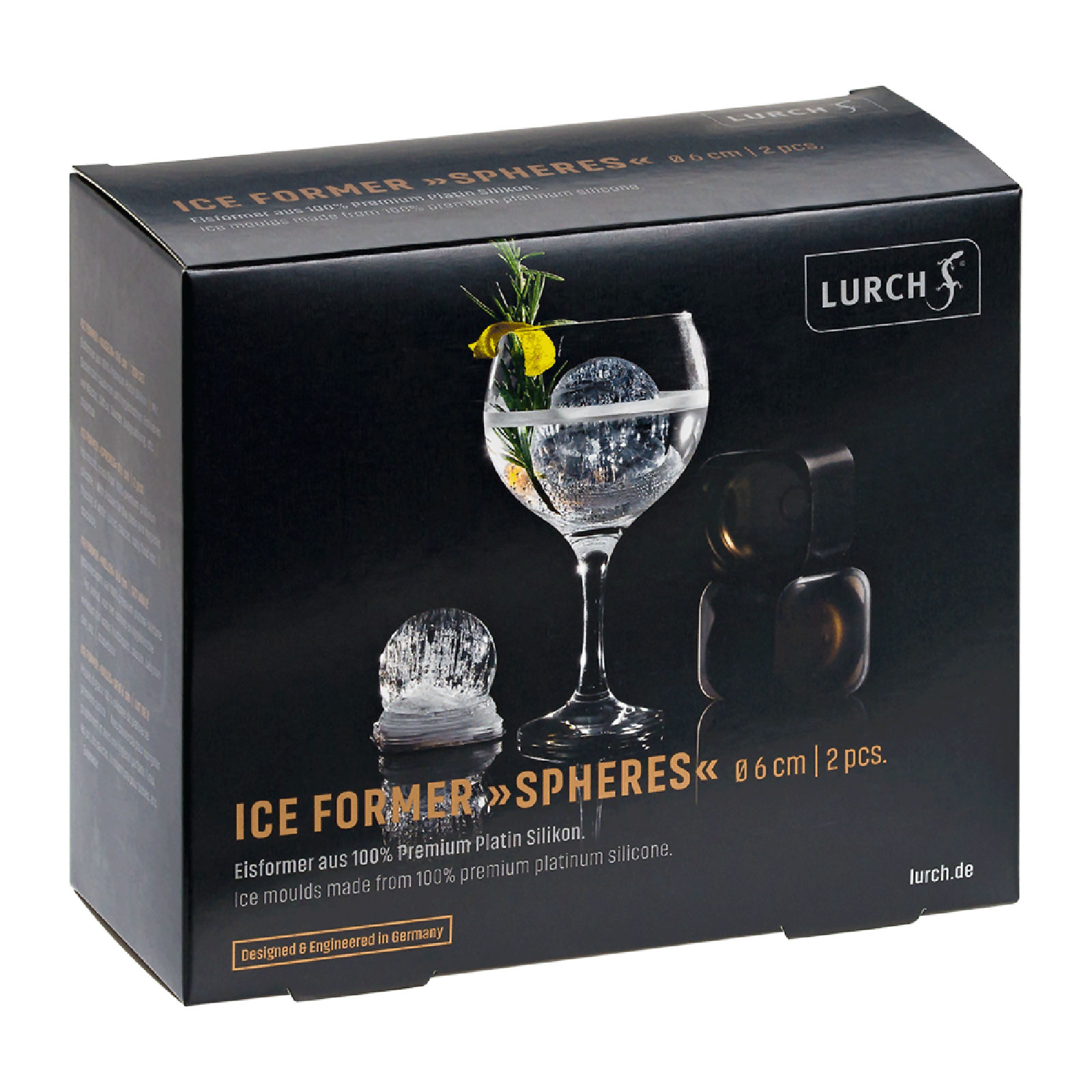 Lurch ICE FORMER Ball Ø 6cm schwarz 2er Set