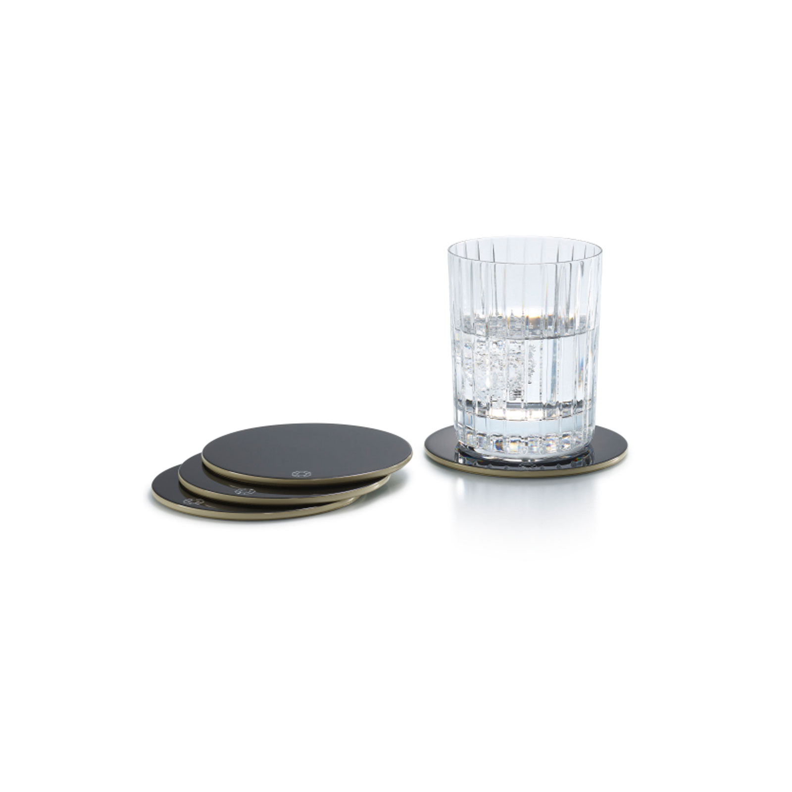 Baccarat Octogone Untersetzer 4er Set schwarz