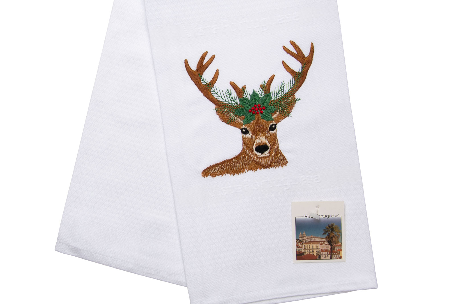 Vista Portuguese Geschirrtuch Christmas Deer 50x70cm