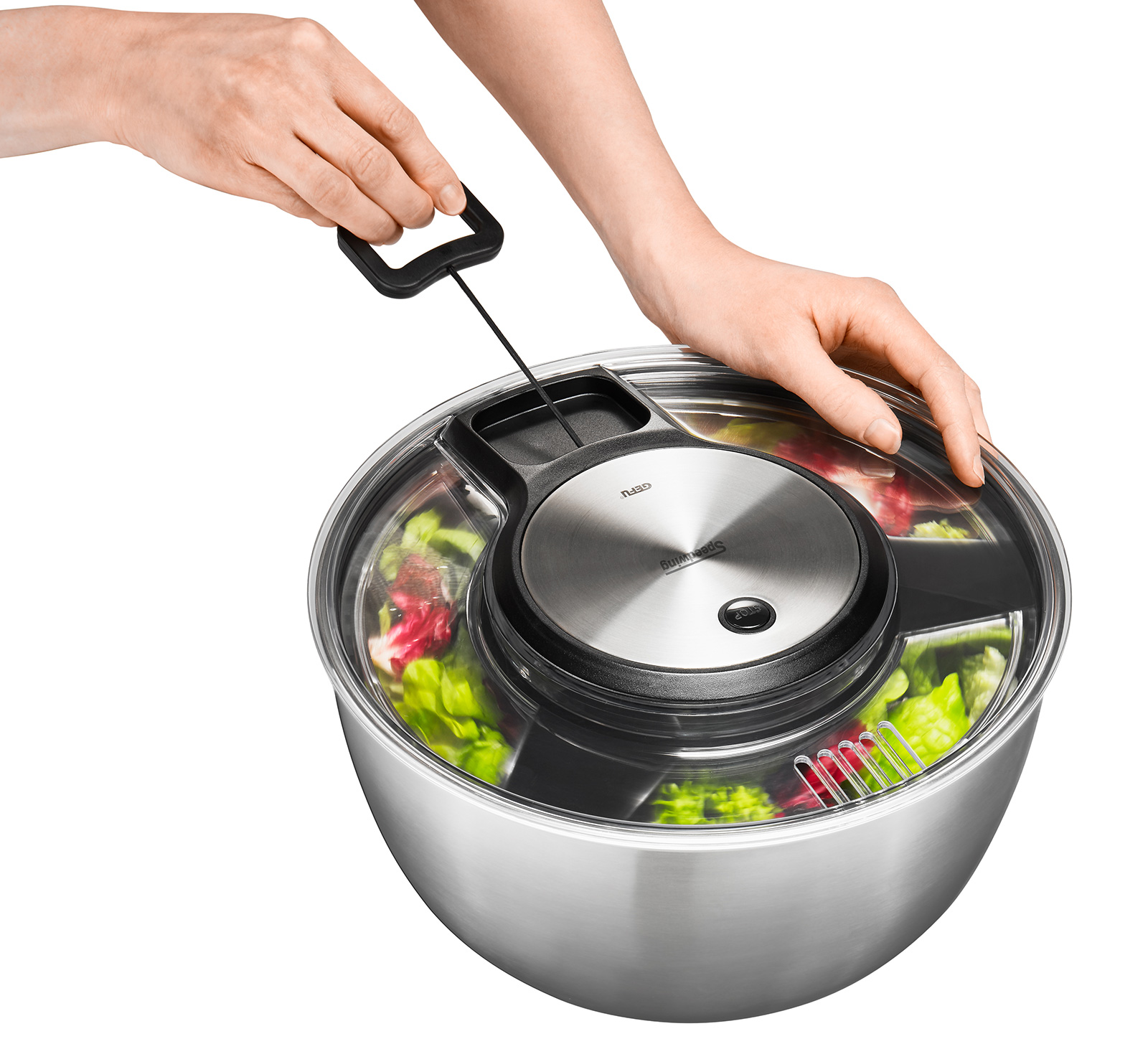 Gefu Salatschleuder SPEEDWING Edelstahl