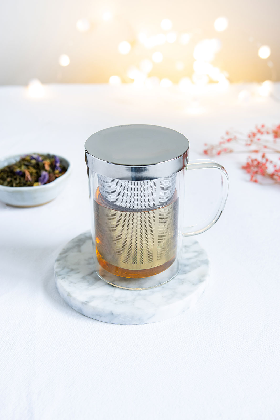 Cristel Verbena doppelwandiger Glasbecher m. Filter 0,40ltr.