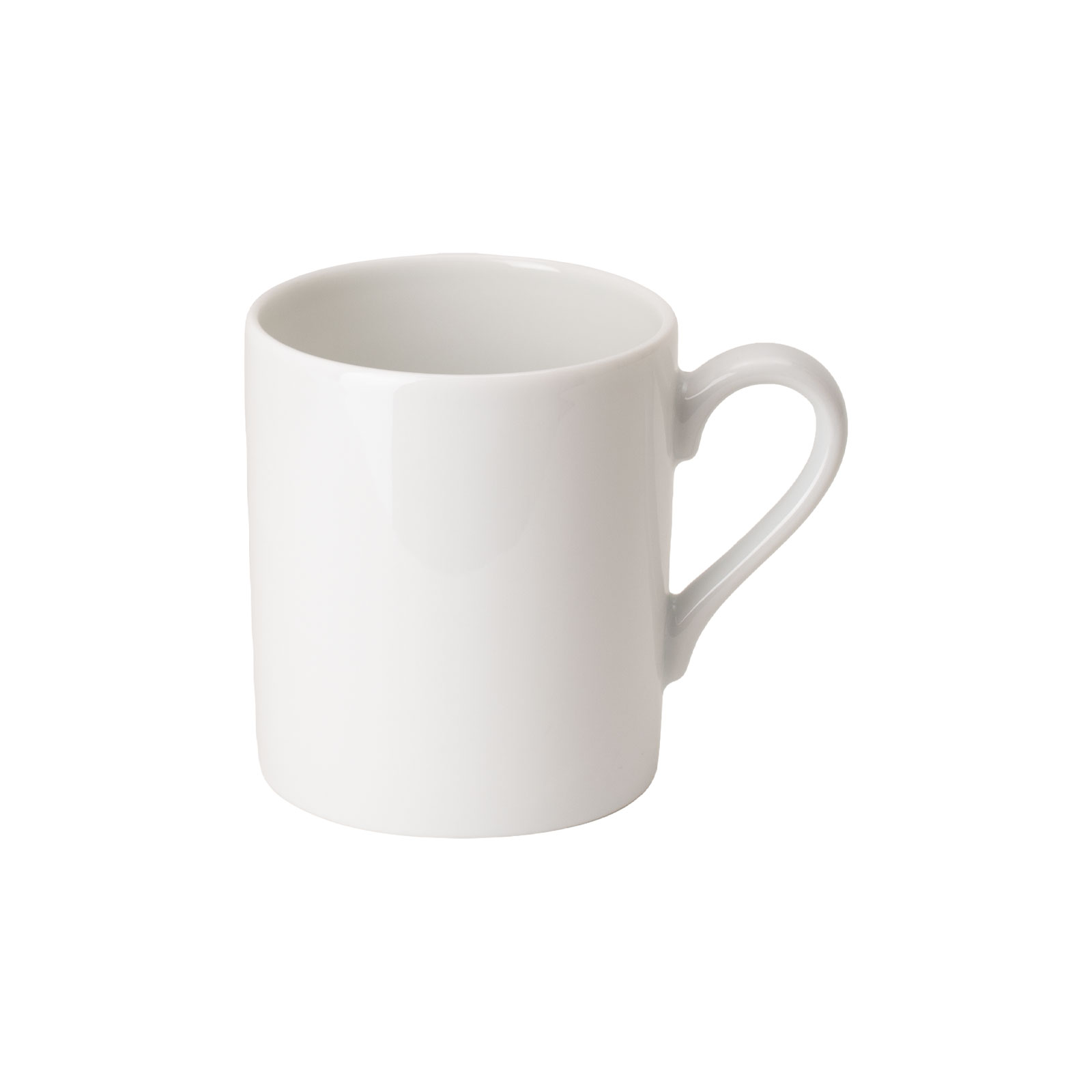 Der Limoges weiß Becher von WEITZ ist ein weißer Henkelbecher aus hochwertigem Porzellan.