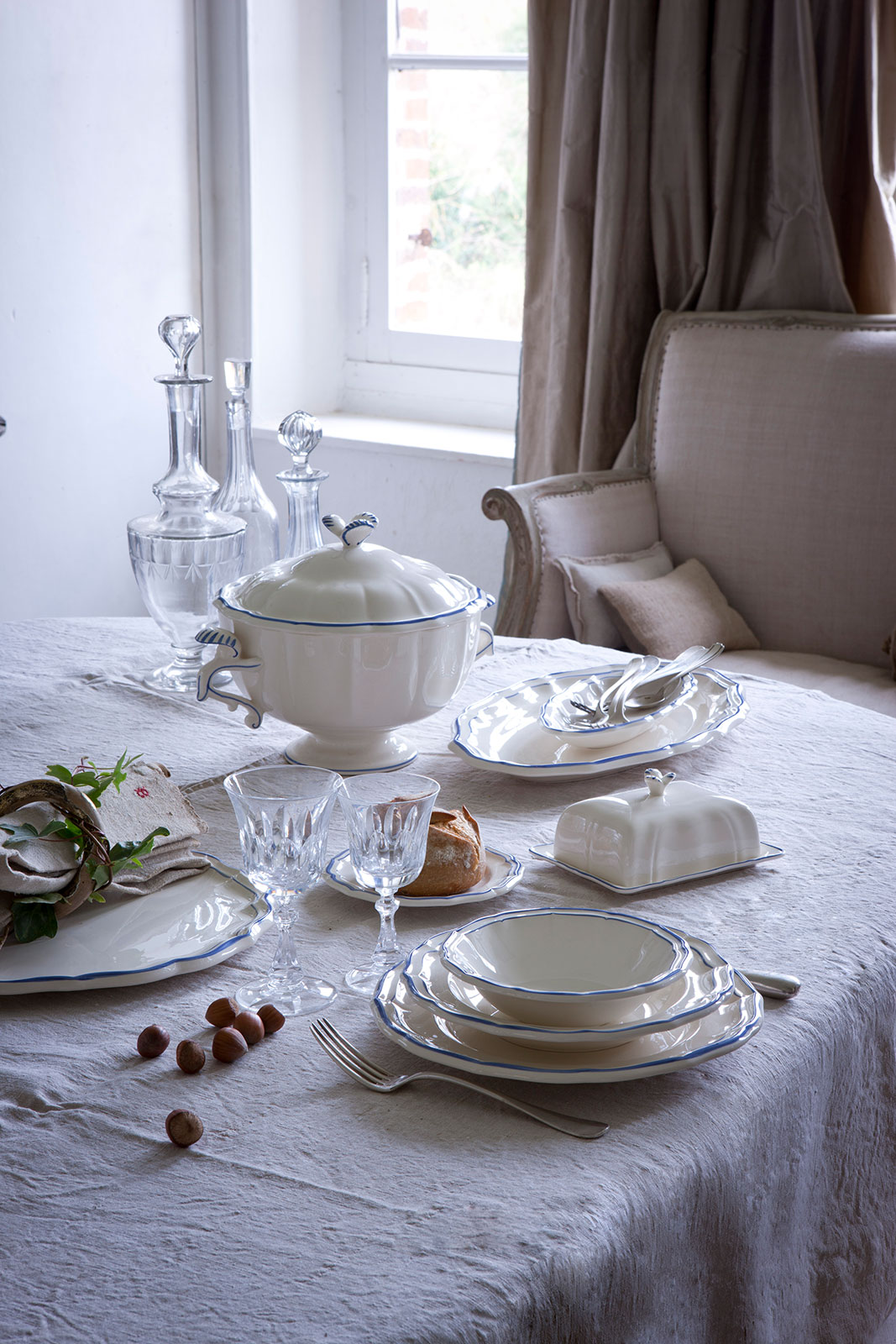Gien Filet Bleu Dessertschale 17cm