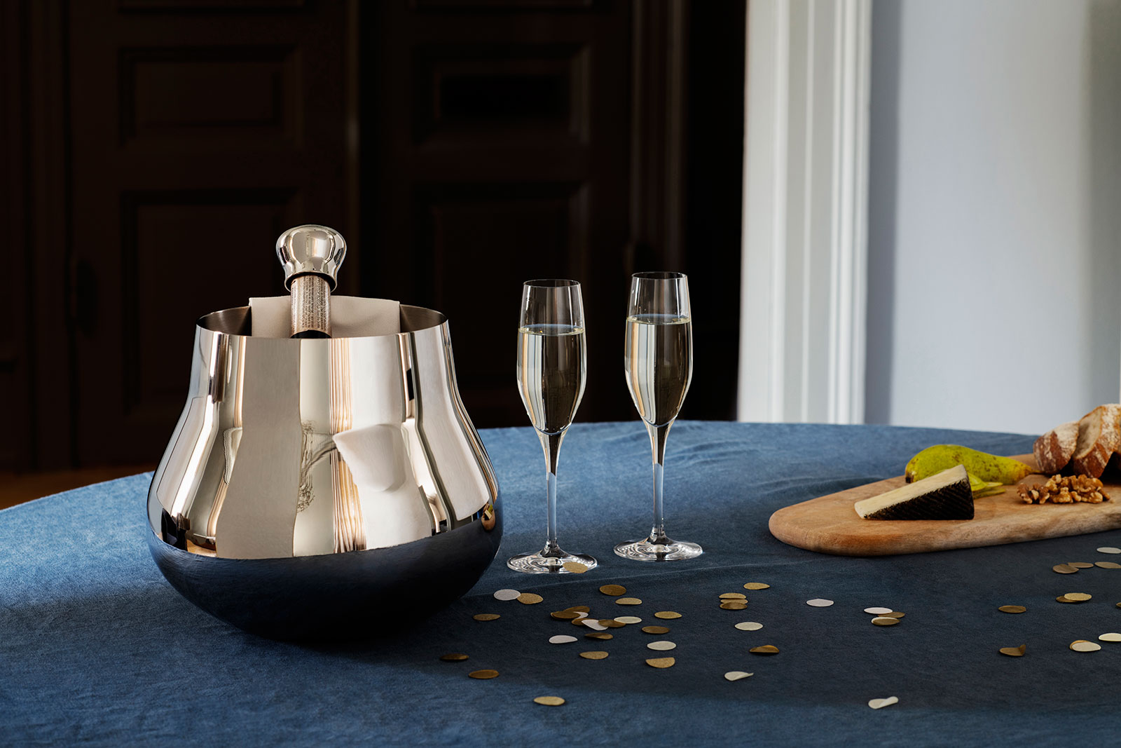 Georg Jensen Sky Champagner-/Weinkühler 7,5ltr. Edelstahl