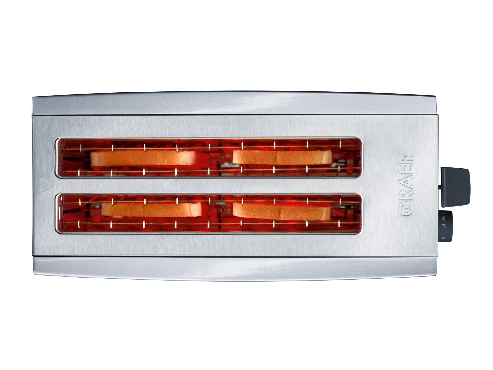 Graef Toaster 4 Scheiben mit Langschlitz silber TO100