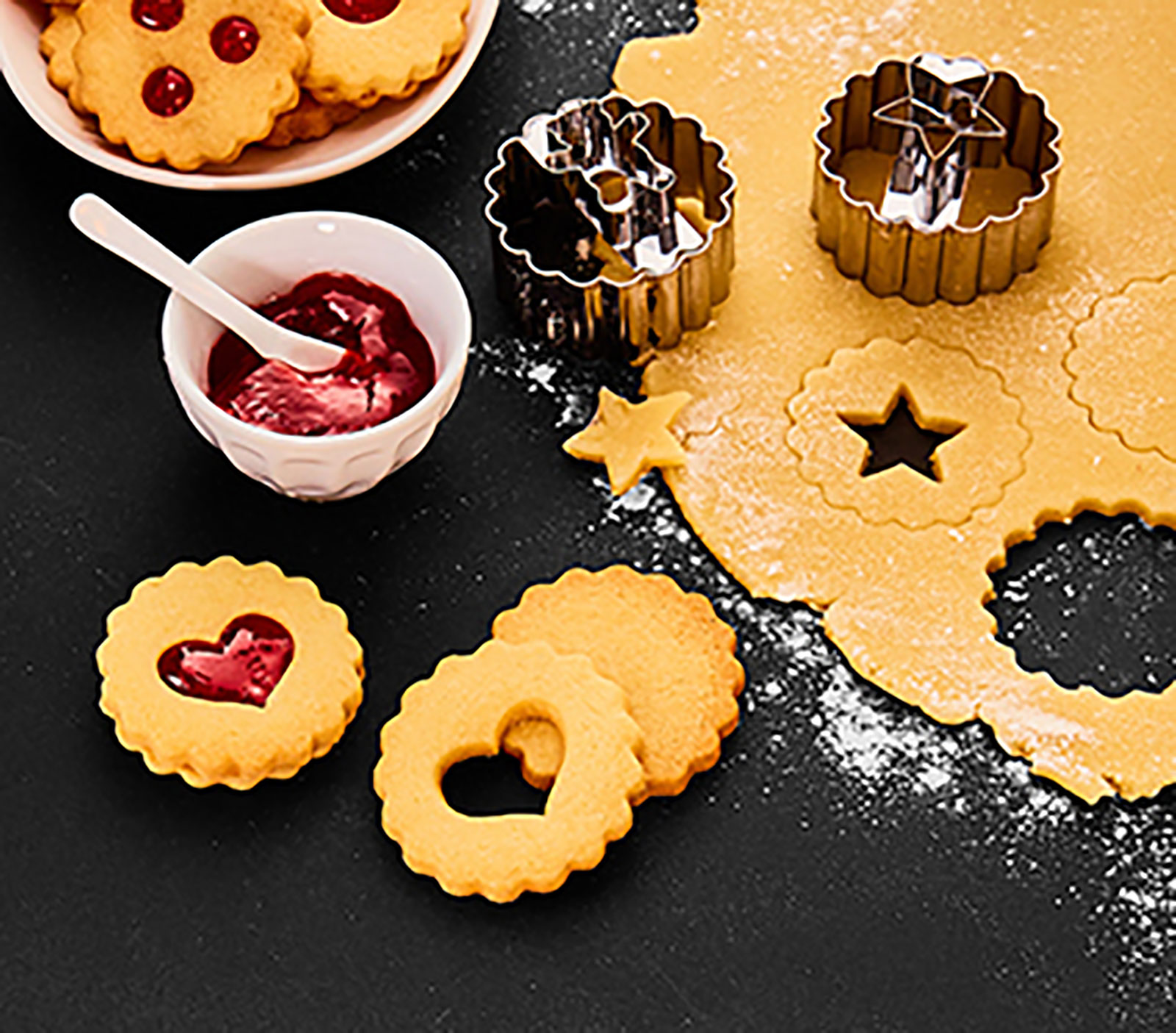 RBV Birkmann Ausstecher Linzer mit 3 Löchern 5,0cm Edelstahl