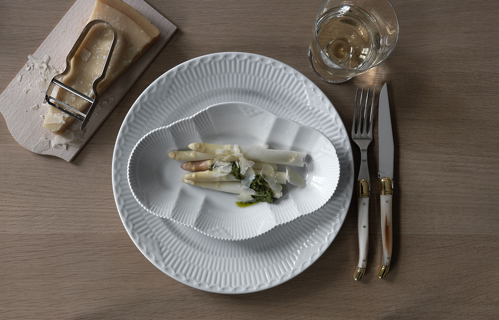 Royal Copenhagen Elements Weiß Platte oval 23cm 2597353
