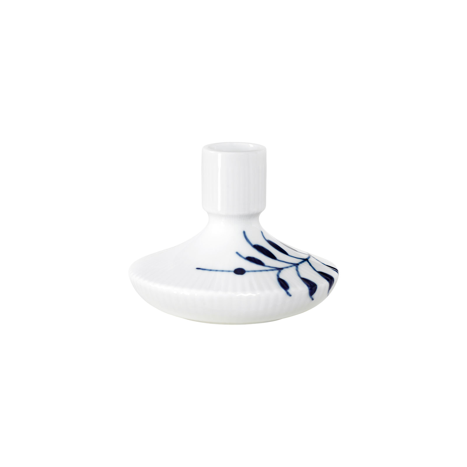 Royal Copenhagen Mega Blau Gerippt Kerzenhalter 8cm