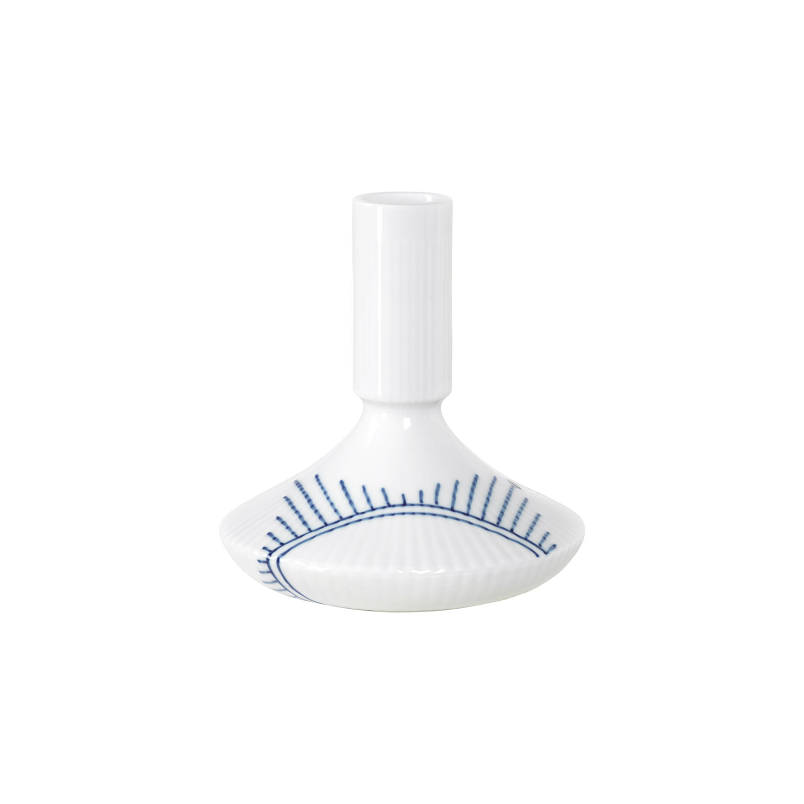 Royal Copenhagen Mega Blau Gerippt Kerzenhalter 12cm 1061132