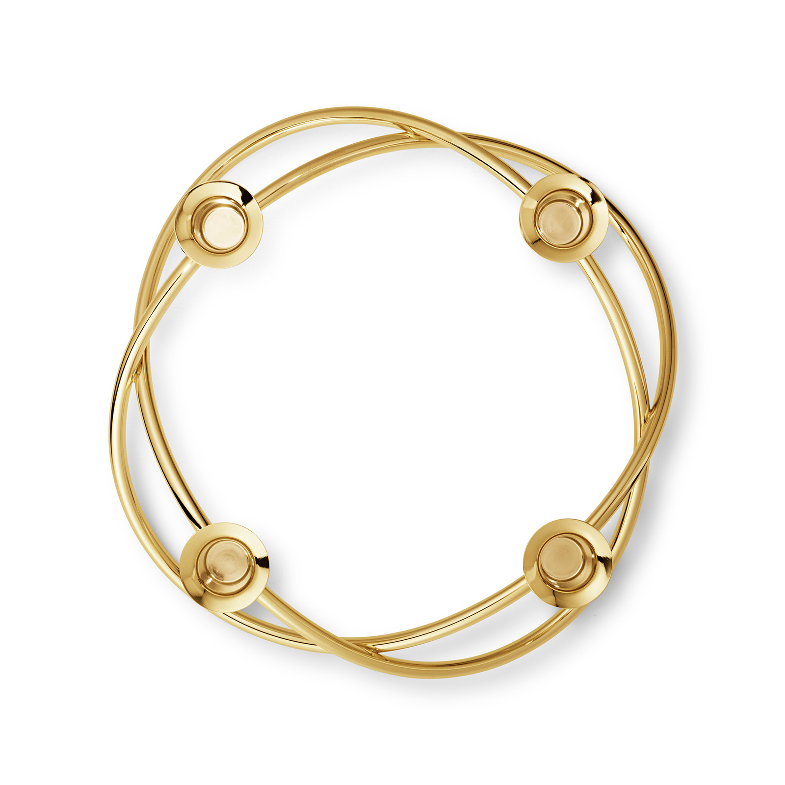 Georg Jensen Season Leuchter Adventskranz 4 Kerzen gold