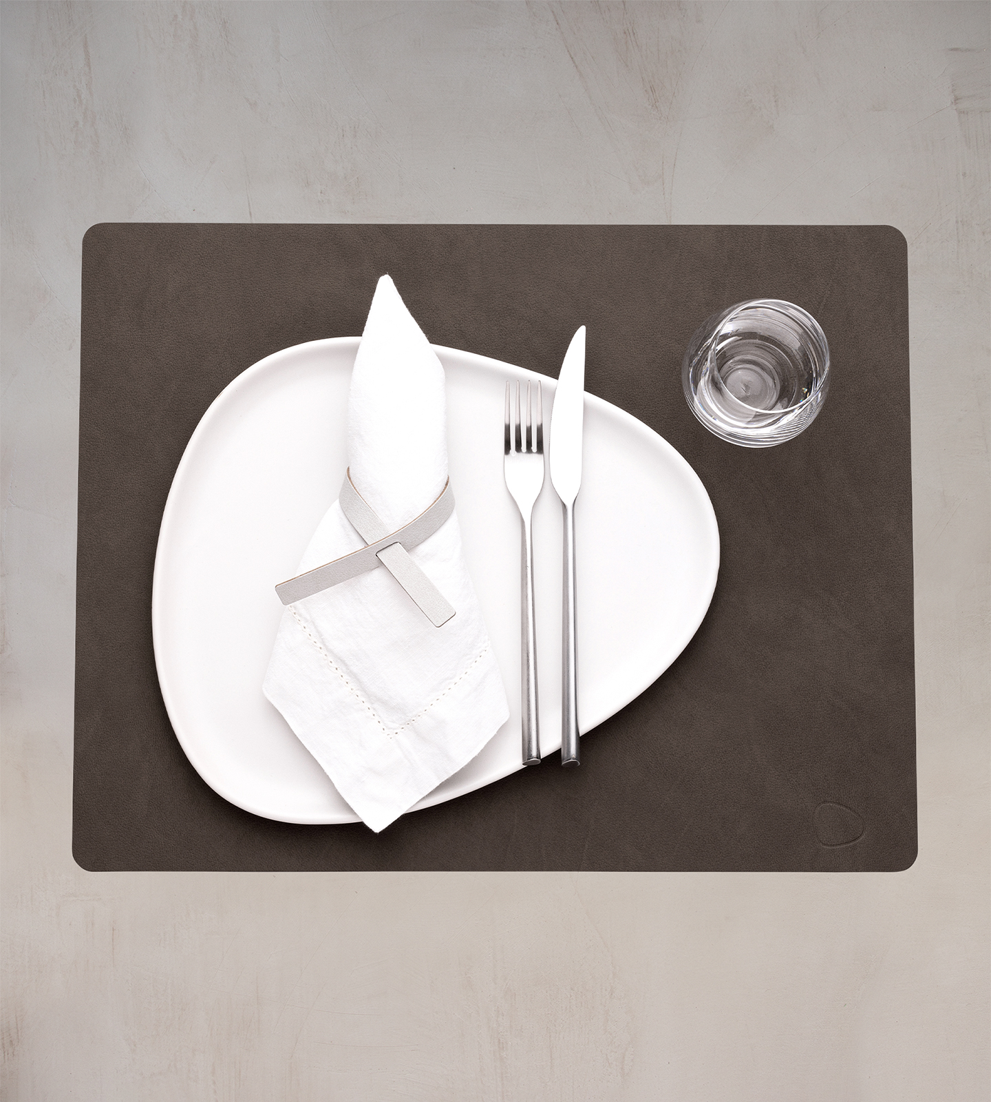 Lind DNA Dänemark Tischset Square 35x45cm Nupo caviar