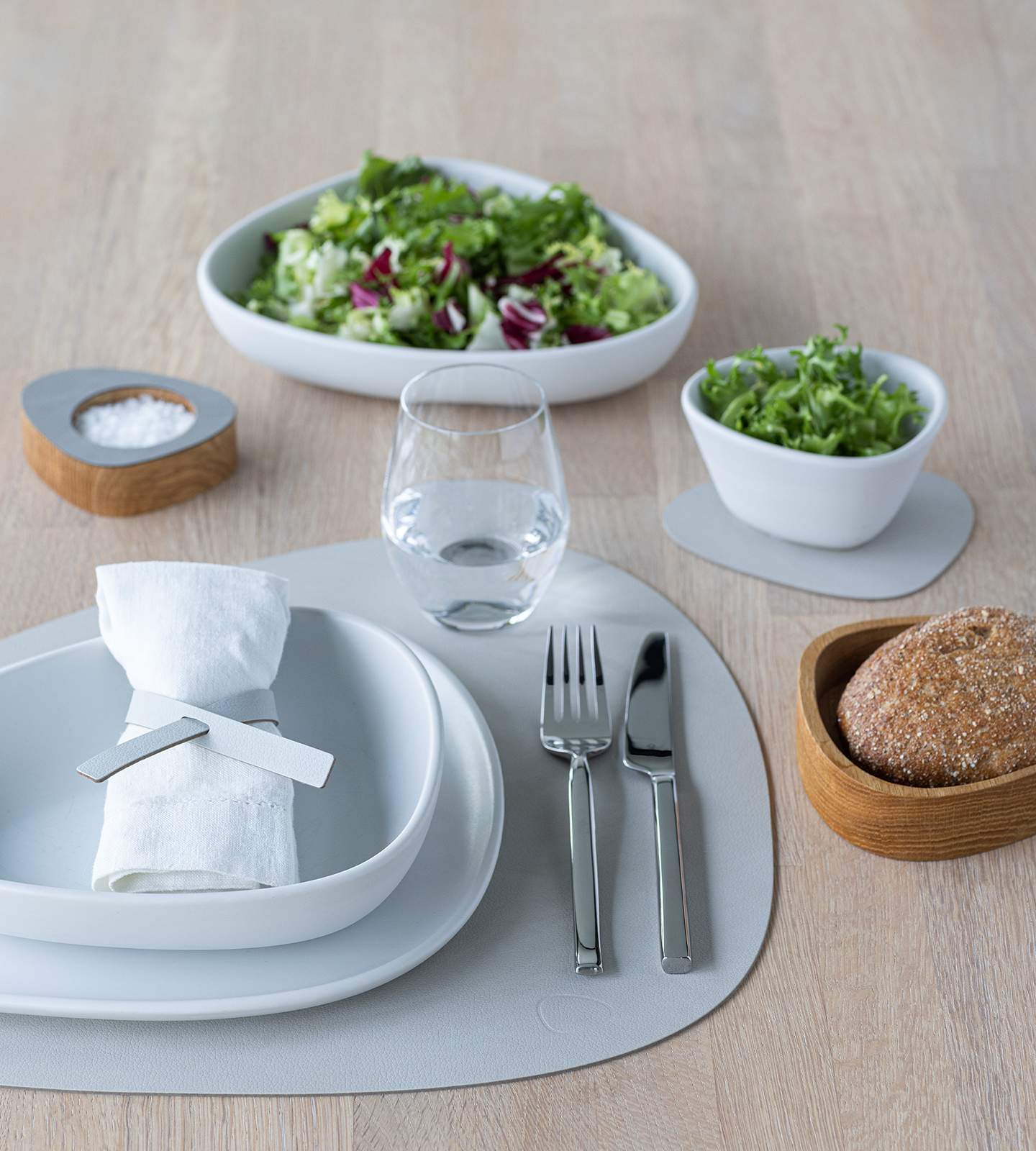 Lind DNA Dänemark Tischset Curve 37x44cm Nupo oyster white