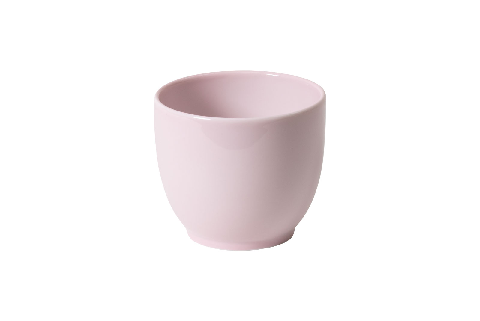 Der Dibbern One Color puder Espressobecher ist ein henkelloser Porzellanbecher mit rosafarbener Glasur.