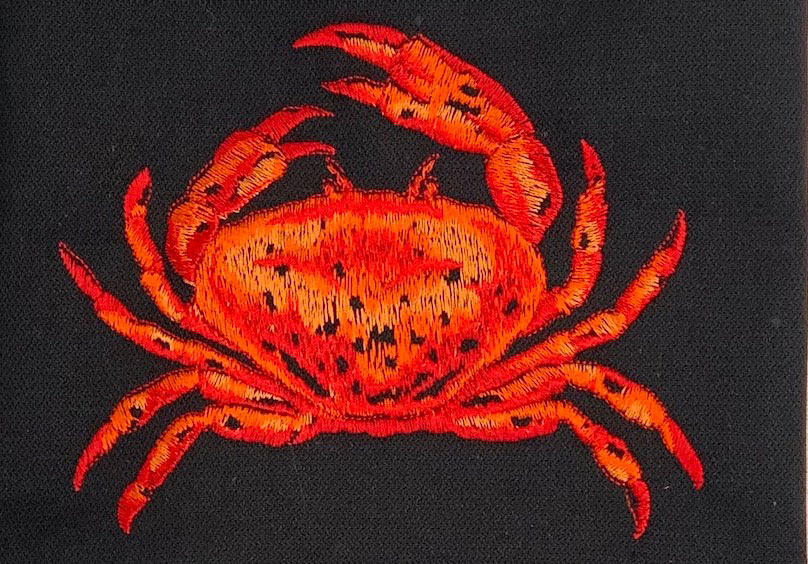Vista Portuguese Geschirrtuch Crab 50x70cm schwarz