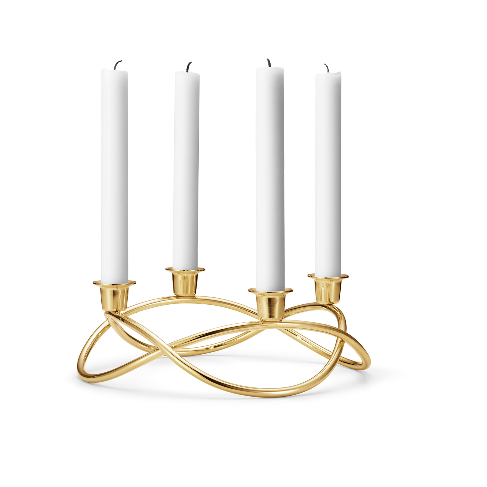 Georg Jensen Season Leuchter Adventskranz 4 Kerzen gold