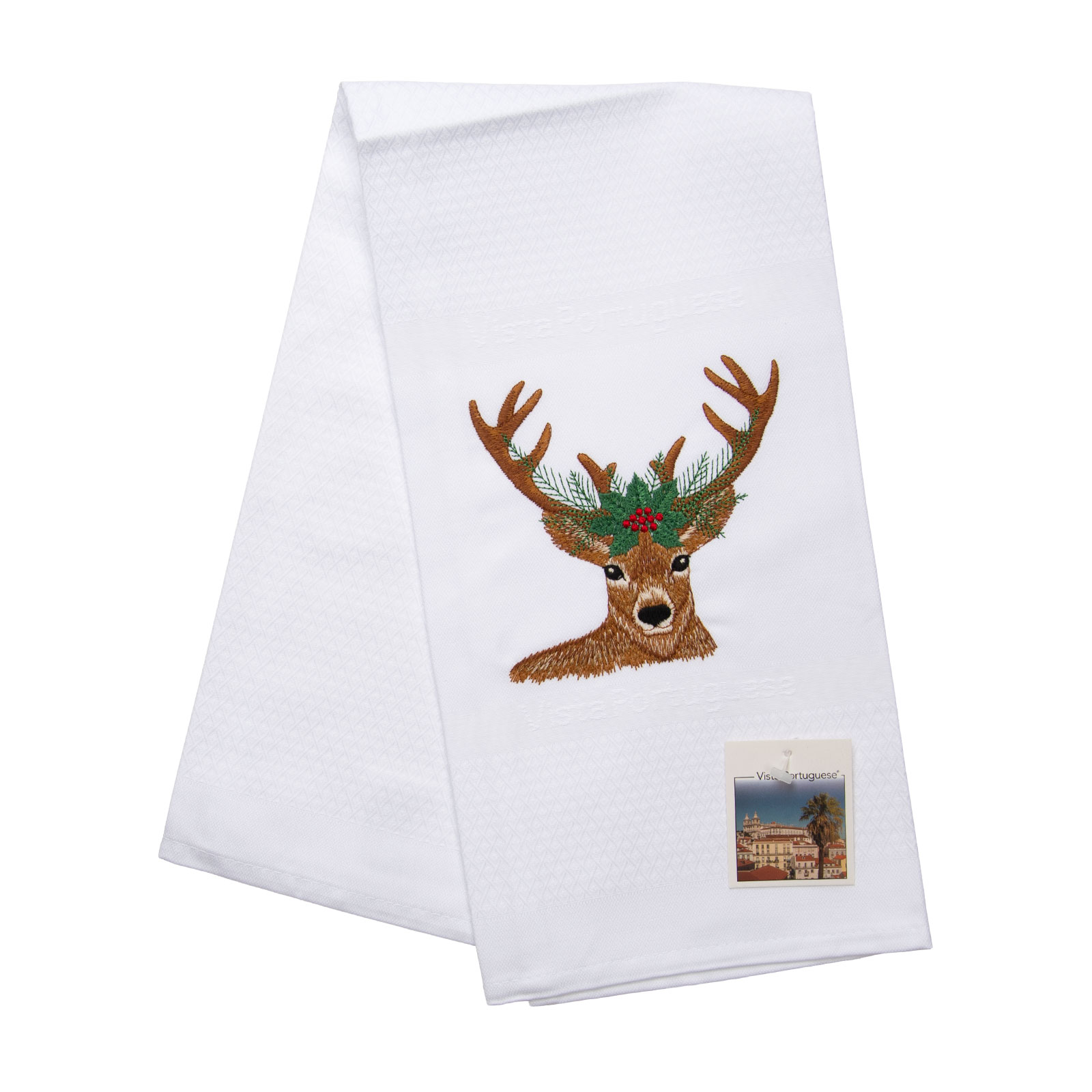Vista Portuguese Geschirrtuch Christmas Deer 50x70cm
