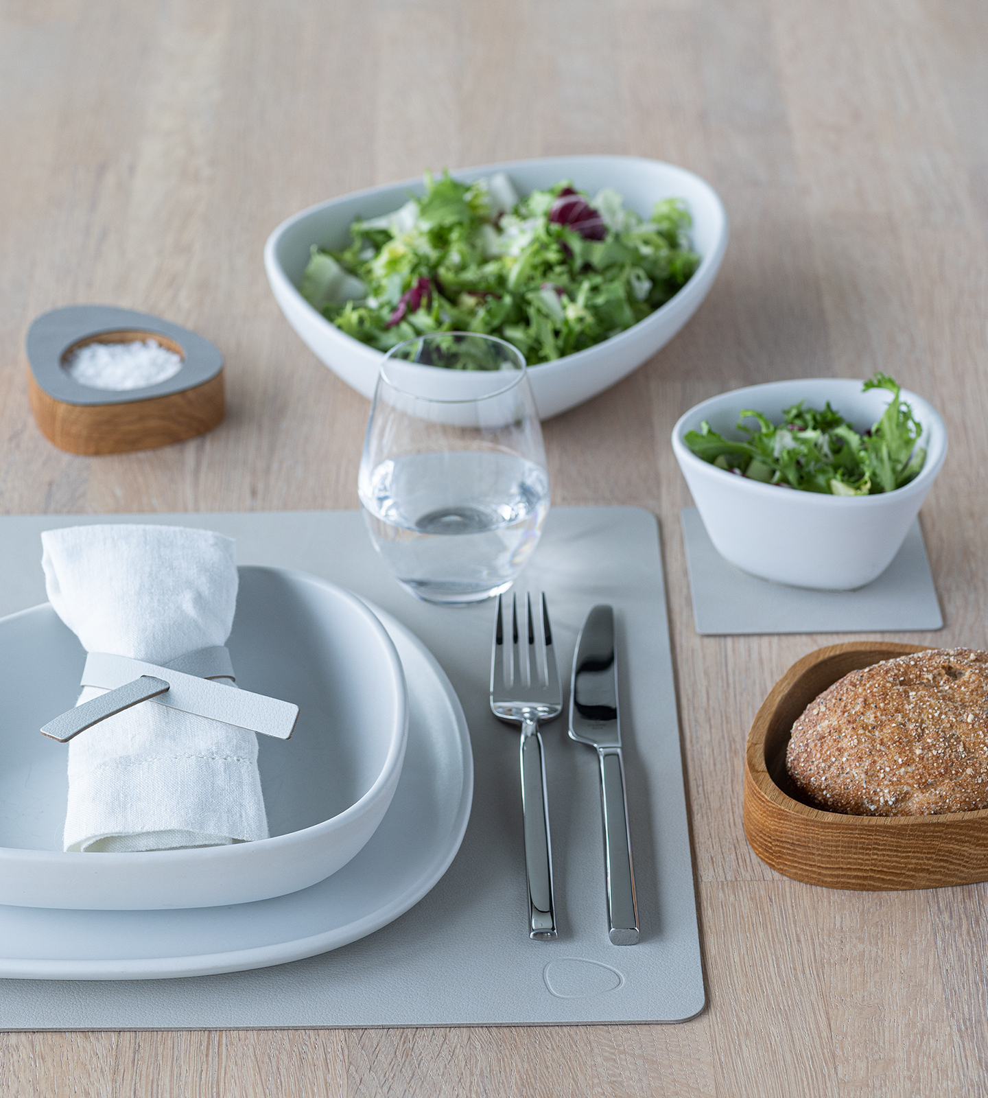 Lind DNA Dänemark Tischset Square 35x45cm Nupo oyster white