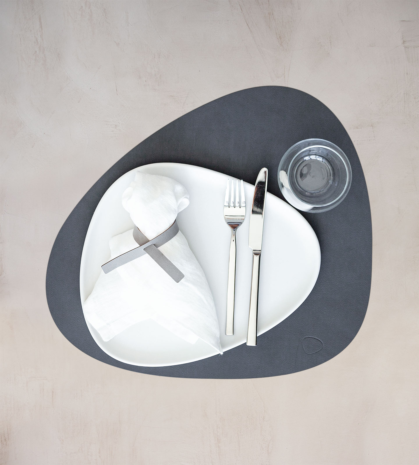 Lind DNA Dänemark Tischset Curve 37x44cm Nupo anthrazit