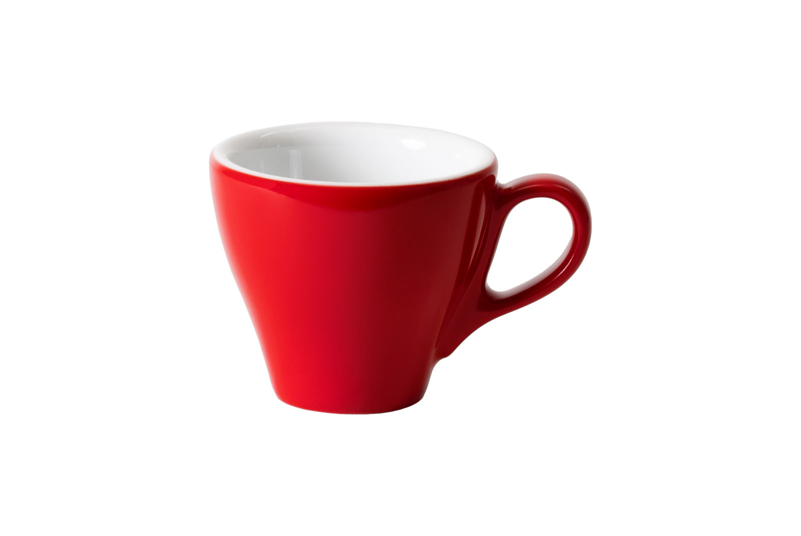 Die Solid Color rot Espressotasse von Dibbern ist außen feuerwehrrot und innen weiß.