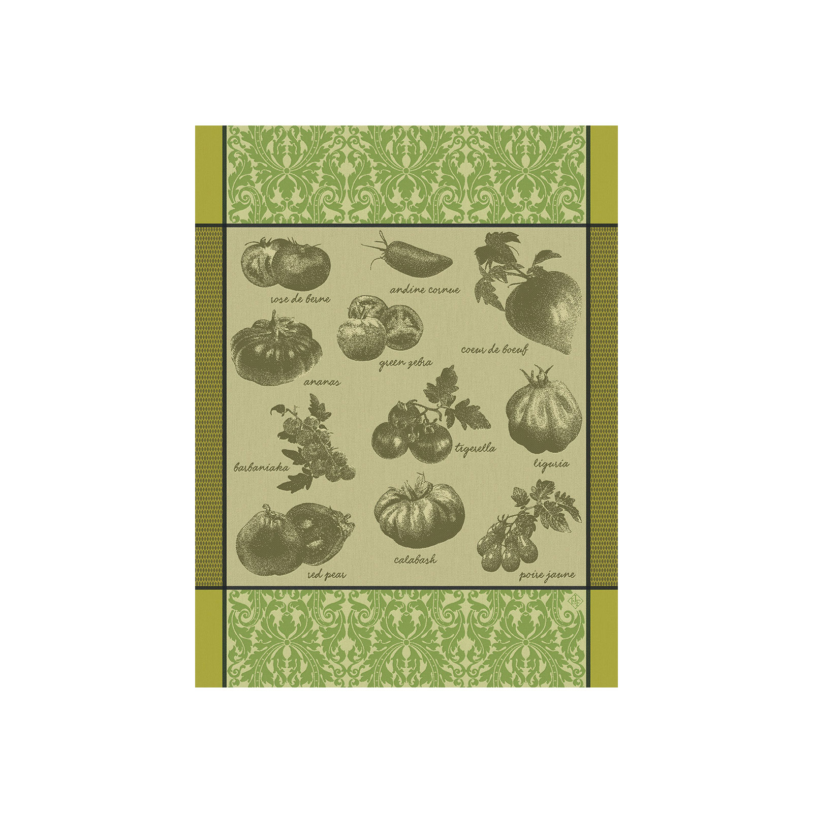 Le Jacquard Francais Tomates Etc Geschirrtuch 80x60cm vert