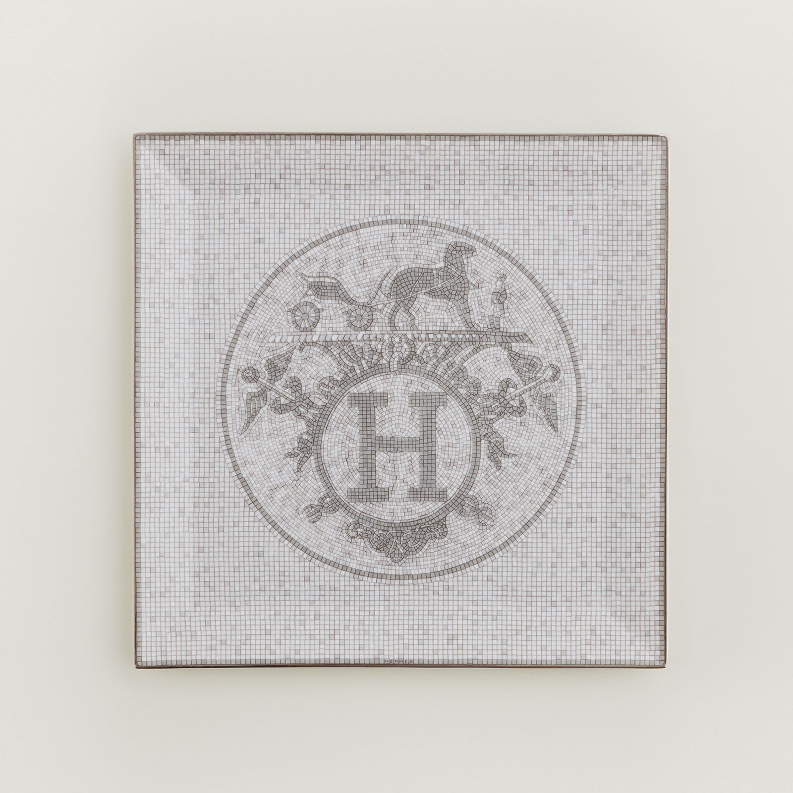 HERMÈS Paris Mosaïque au 24 Platin Kleines Carré Nr. 5 23x23cm