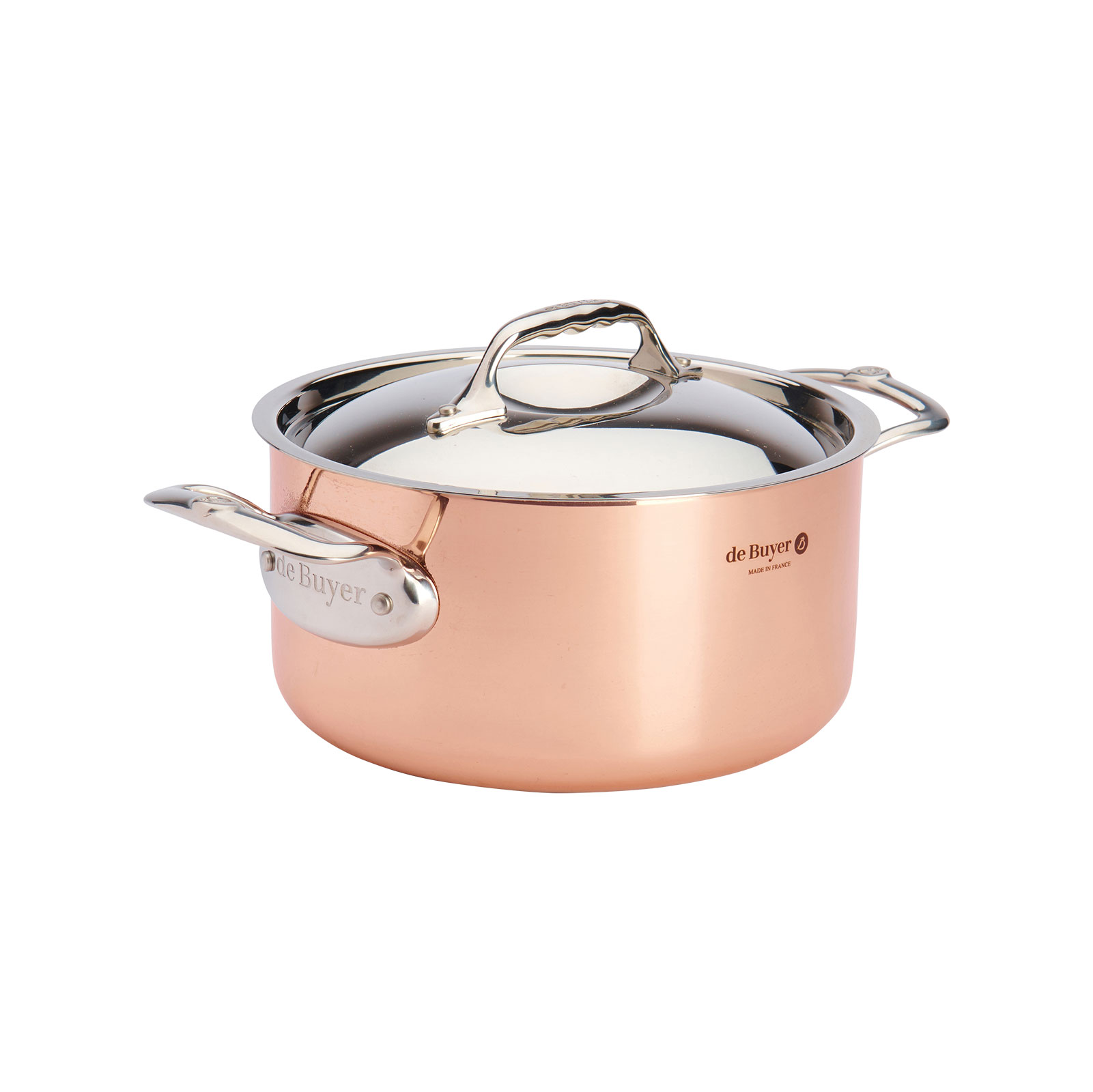 de Buyer Prima Matera Kupfer Kochtopf mit Deckel 20cm