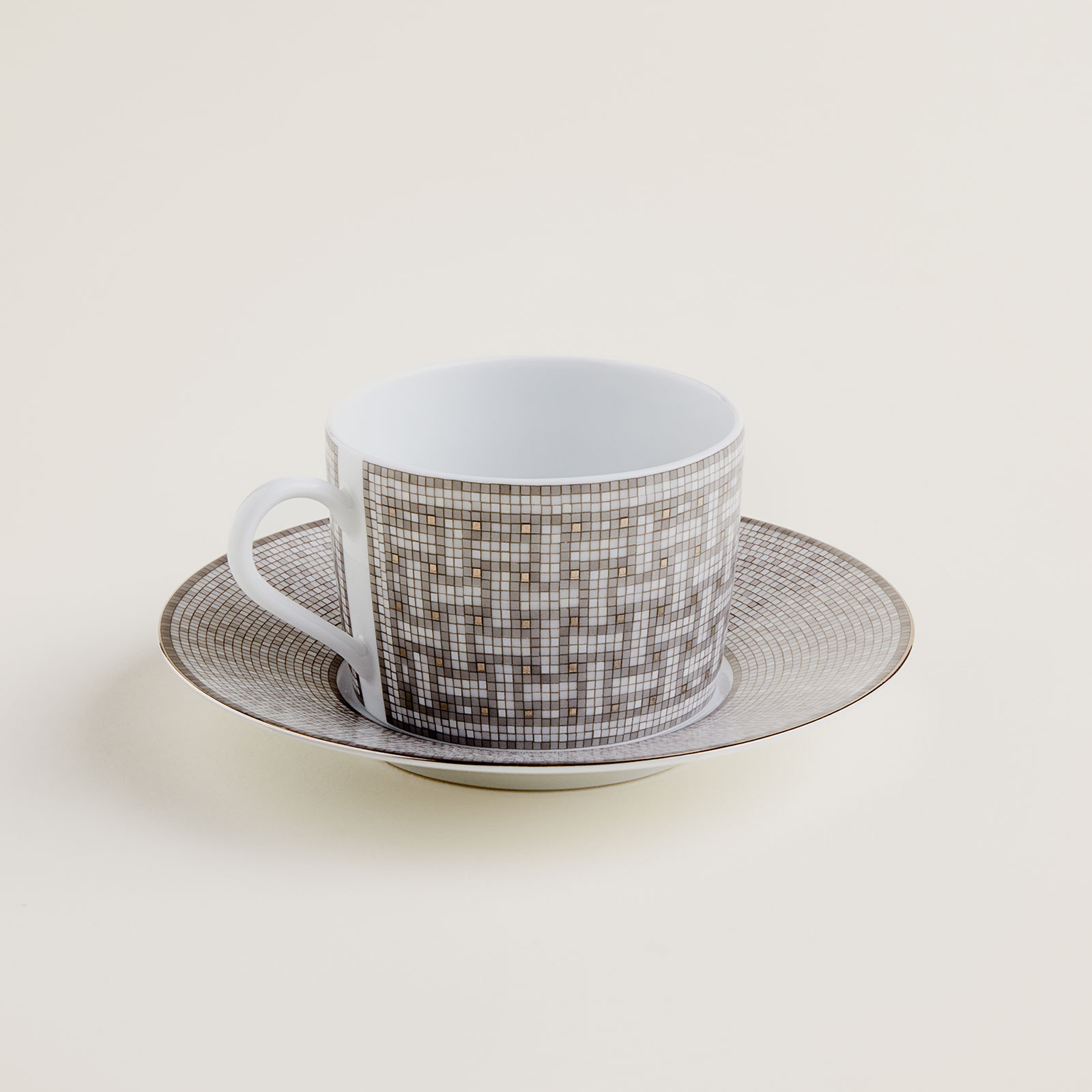 HERMÈS Paris Mosaïque au 24 Platin Teetasse m. U. 0,16ltr.