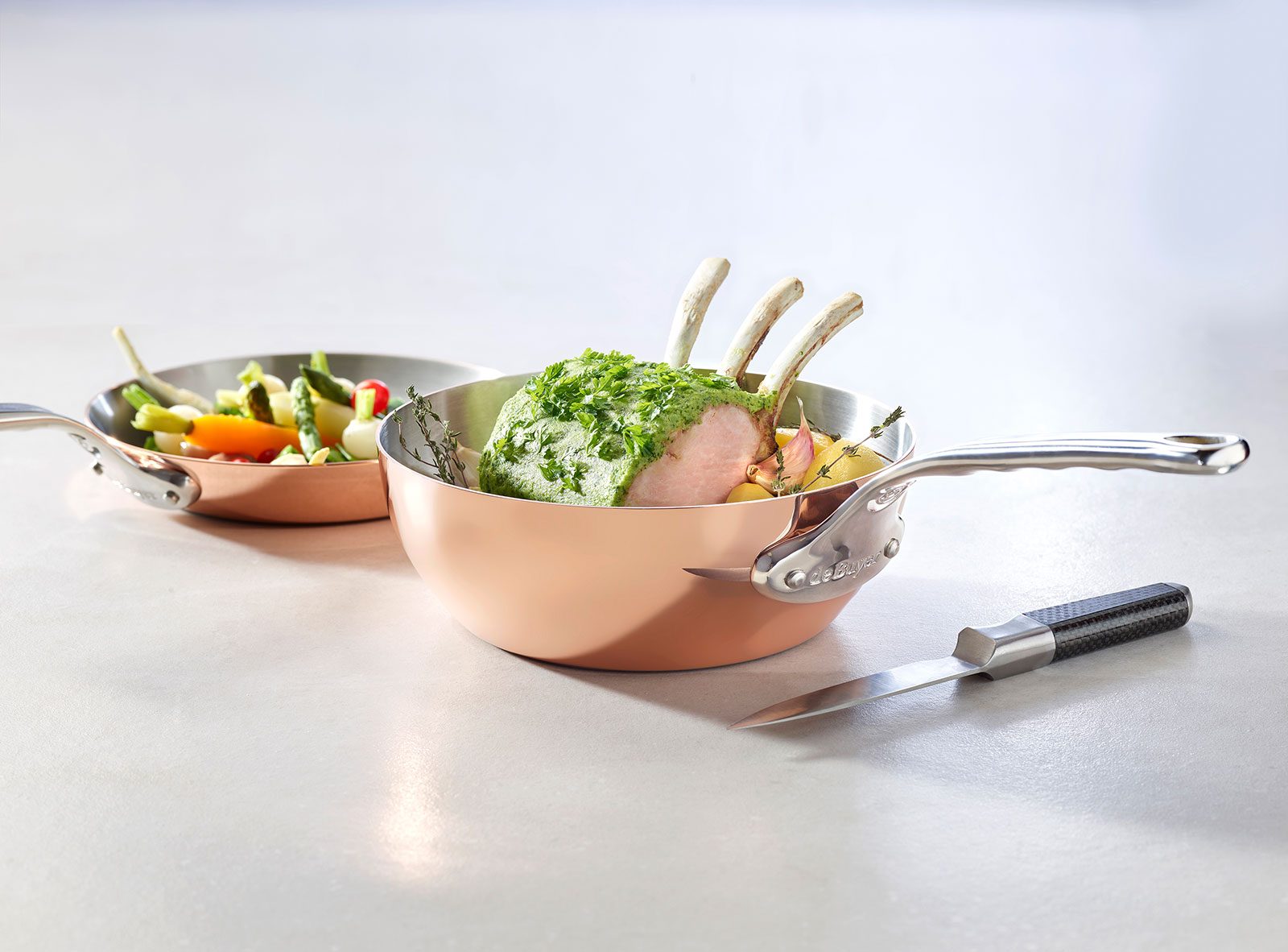 de Buyer Prima Matera Kupfer Sauteuse konisch 20cm