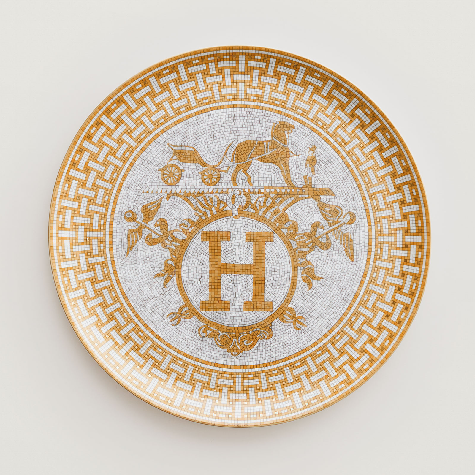 HERMÈS Paris Mosaïque au 24 Gold Tortenplatte 32cm