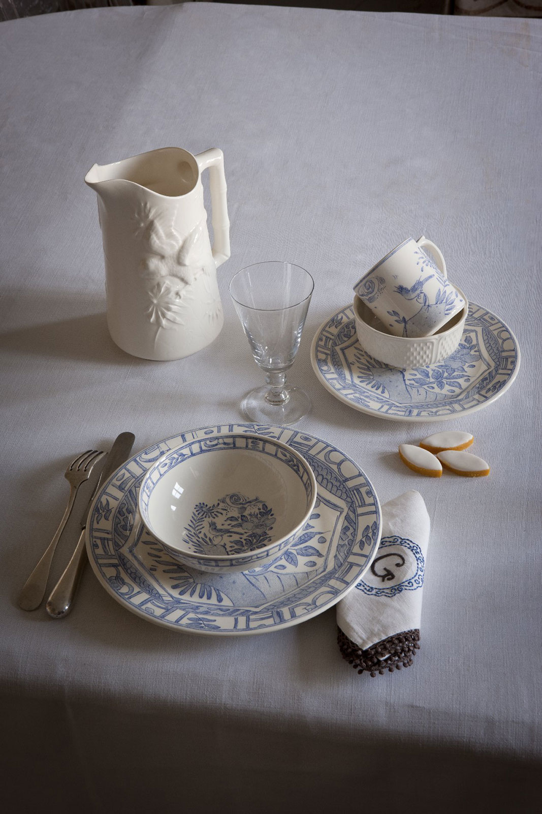 Gien Oiseau Bleu Mono Cocktailteller 16,5cm