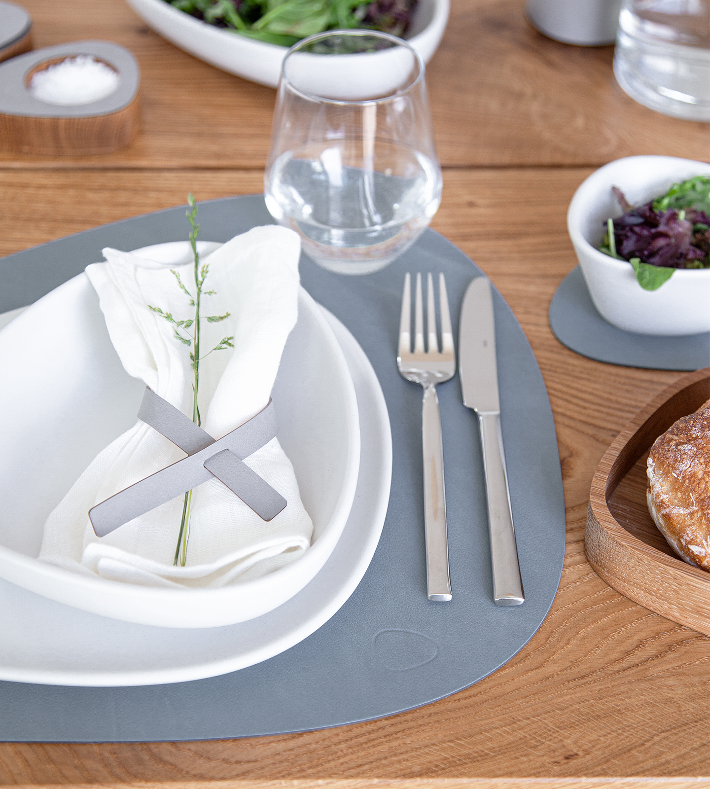 Lind DNA Dänemark Tischset Curve 37x44cm Nupo hellblau