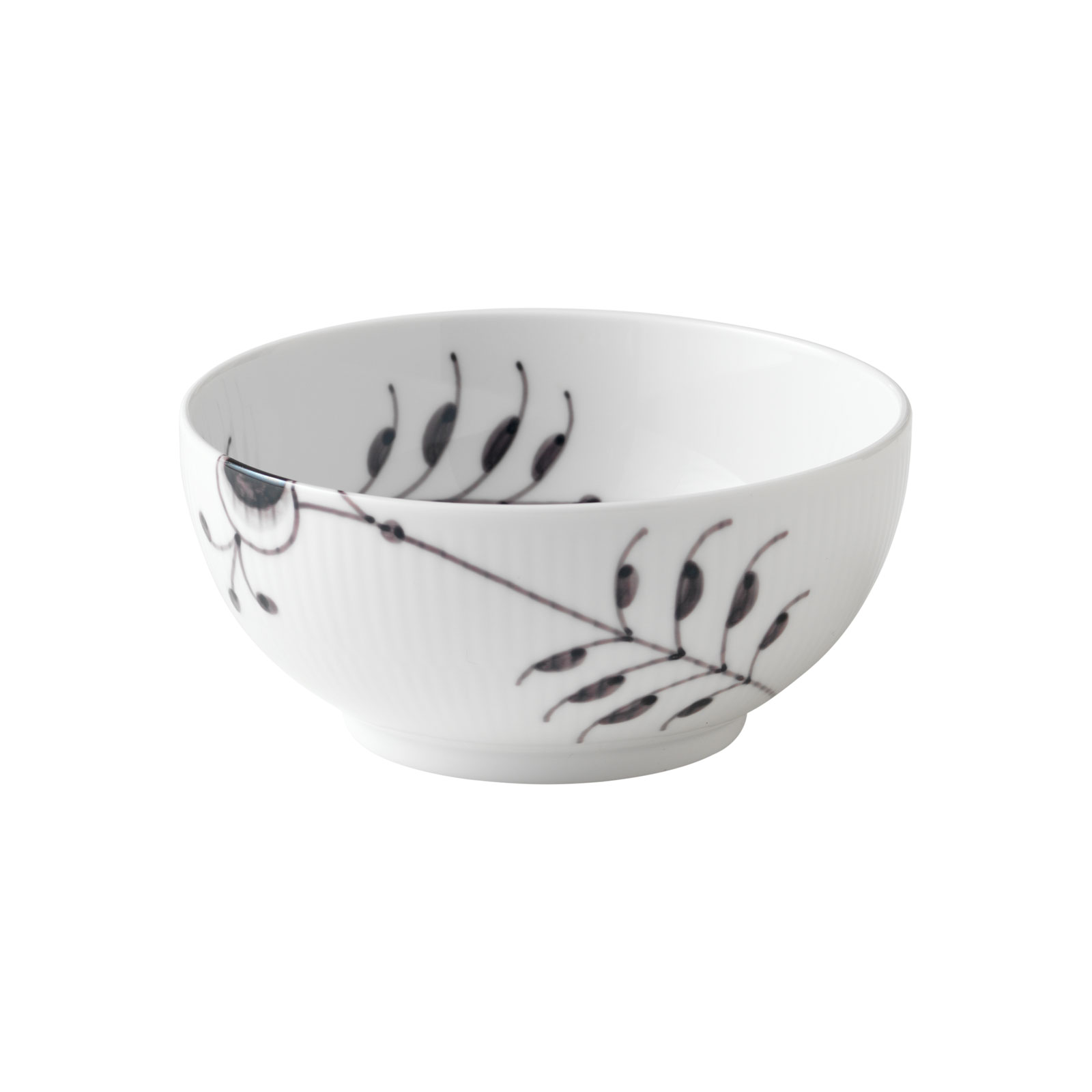 Royal Copenhagen Mega Schwarz Gerippt Schüssel 15cm 2541455