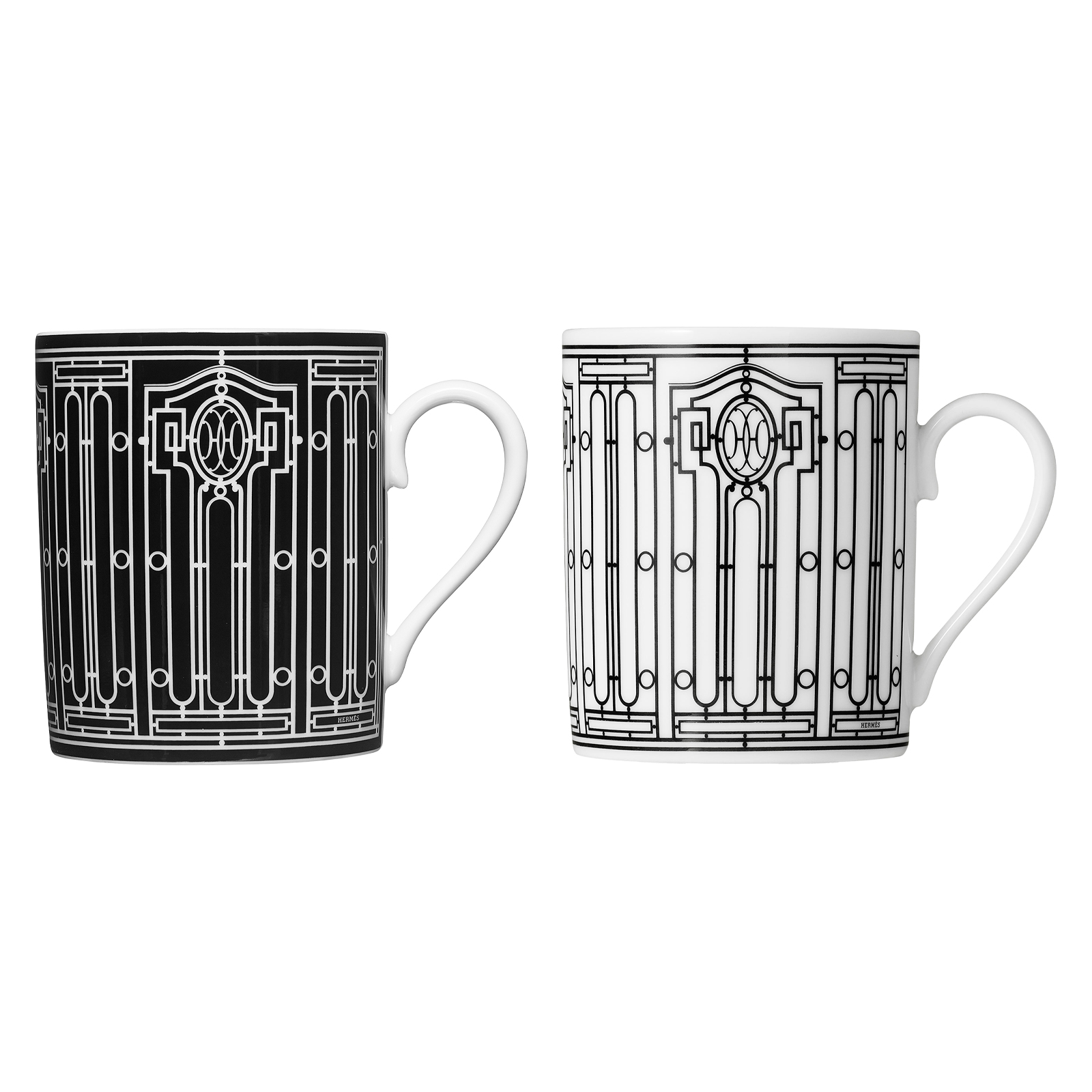 HERMÈS Paris H DÉCO Becher mit Henkel Set 2tlg. Nr.2/Nr.1