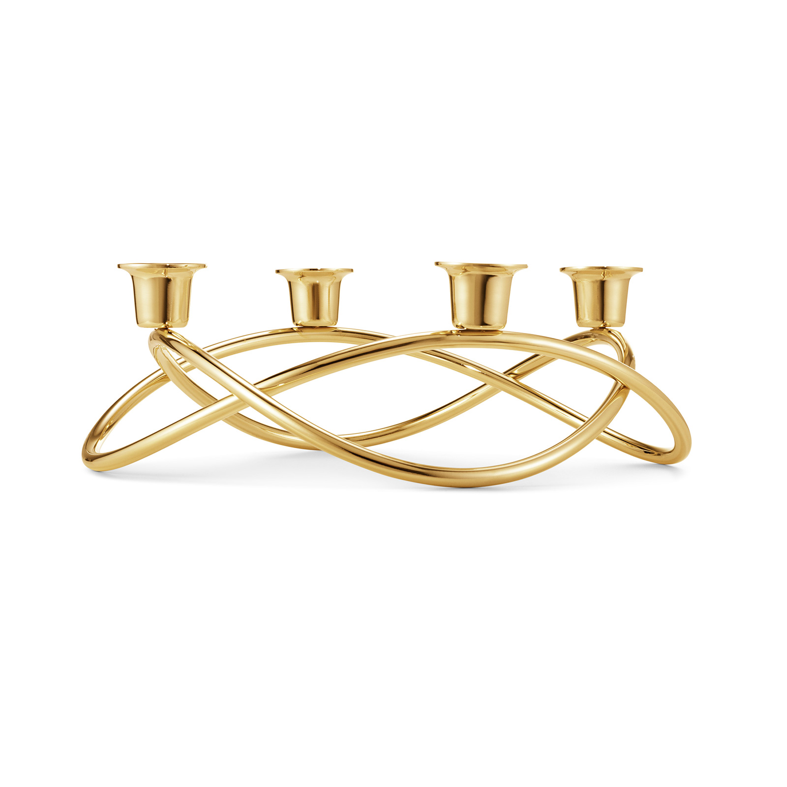 Georg Jensen Season Leuchter Adventskranz 4 Kerzen gold
