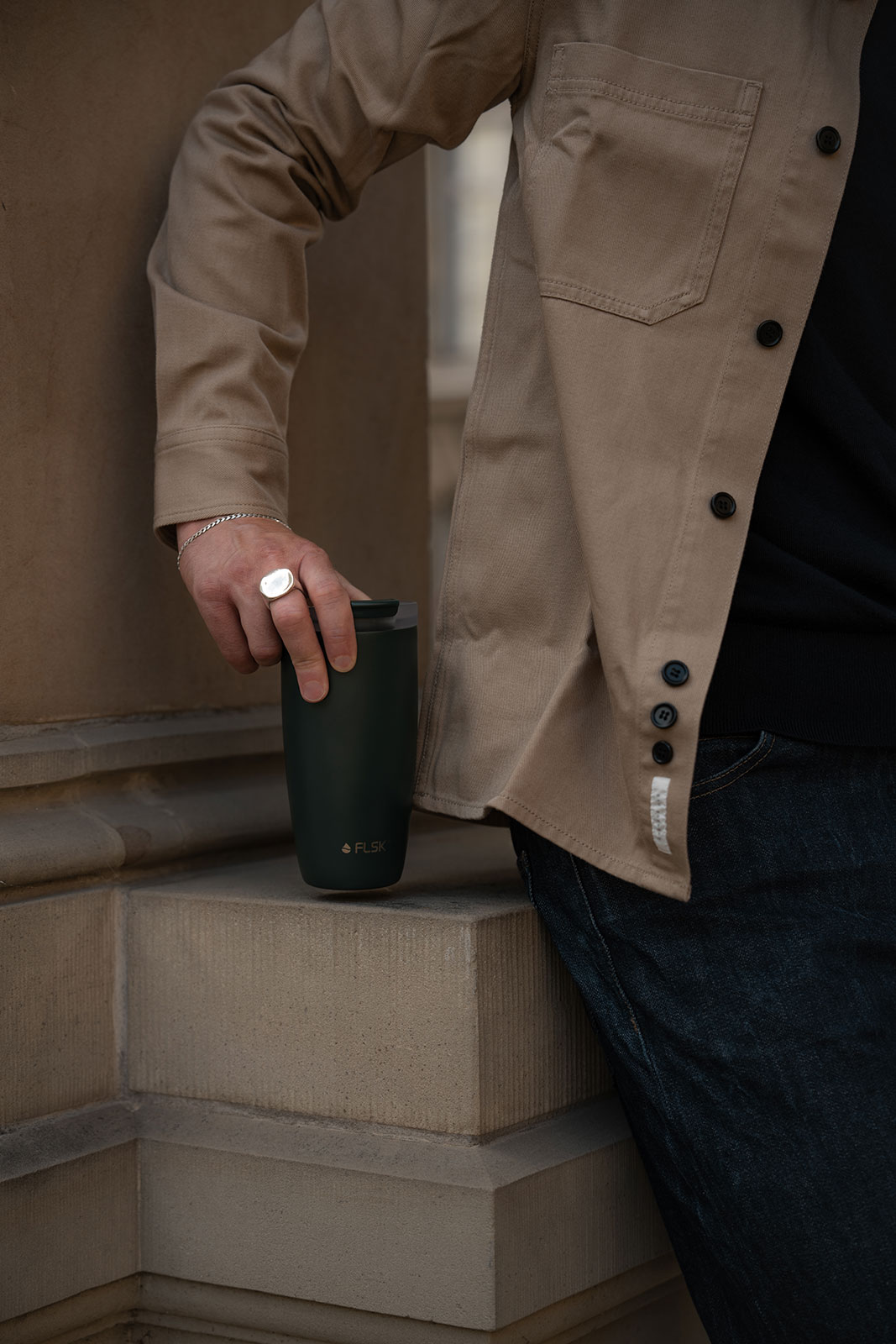 FLSK CUP Coffee To Go Becher 0,50ltr. dark pine