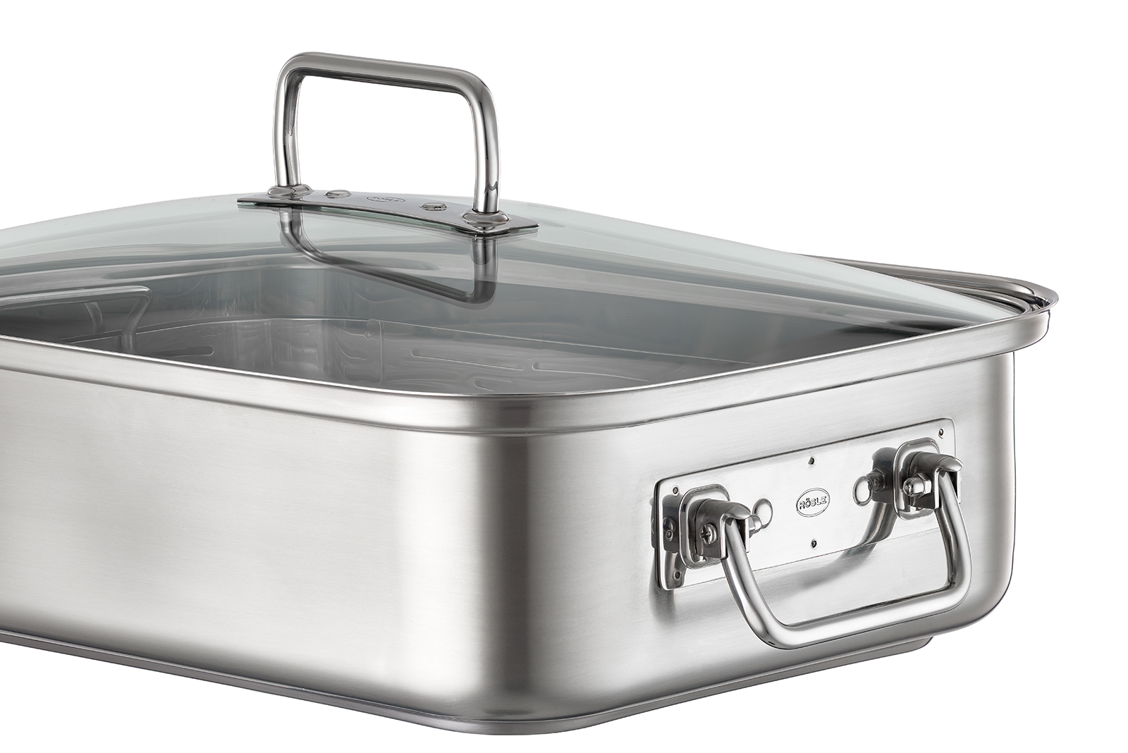 Rösle Expertiso Bräter 38x28cm rechteckig mit Deckel Edelstahl  91946