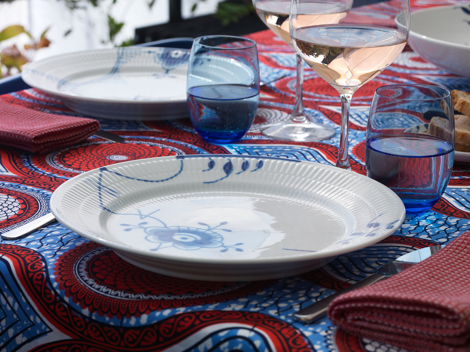 Royal Copenhagen Mega Blau Gerippt Speiseteller 27cm Dekor 6 2386627