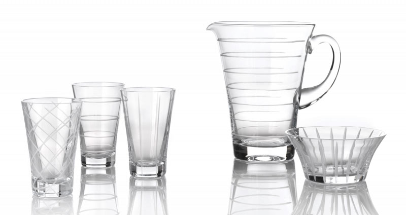 Dibbern Cipriani Dessertschale 14cm Vertikalschliff klar