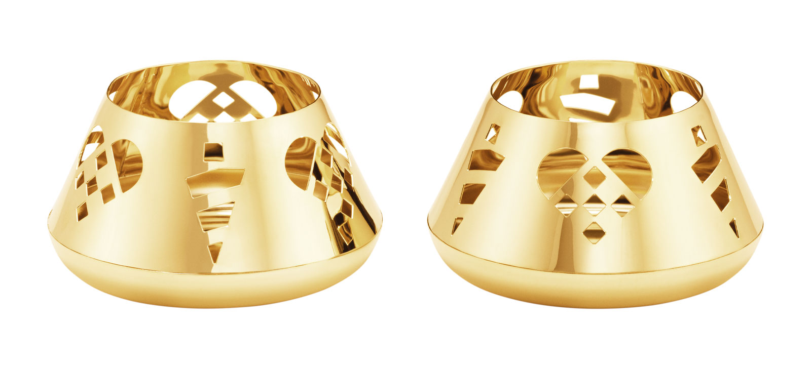 Georg Jensen 2025 Teelichthalterset 2Stück gold