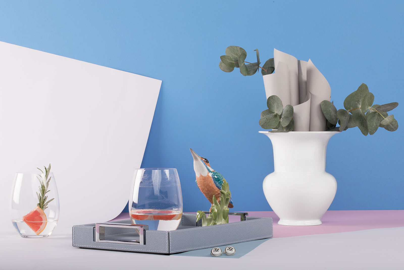 KPM -  Berlin Vase Fidibus 14,5cm mittel weiß ( Fidibus 2 )