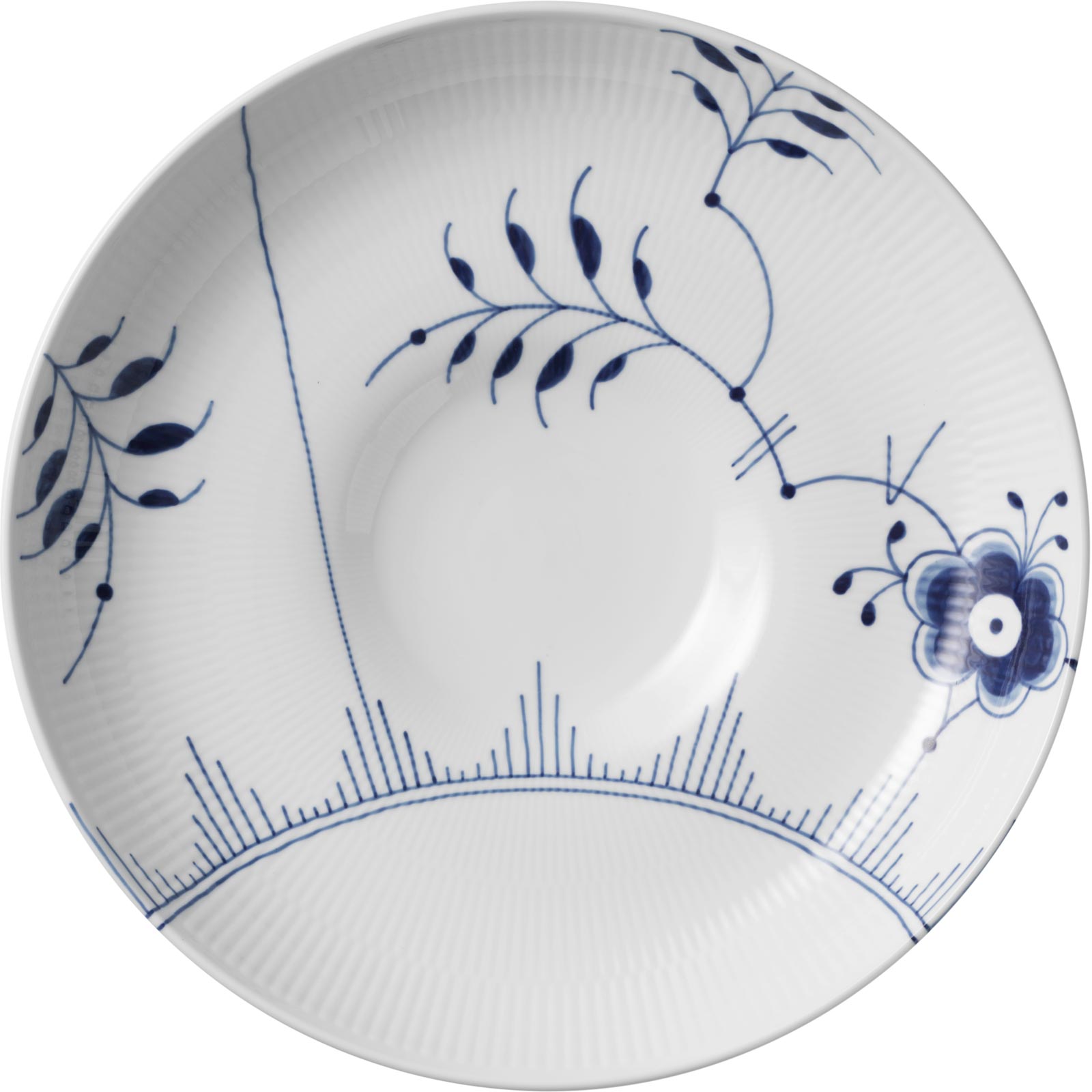 Royal Copenhagen Mega Blau Gerippt Schale 34cm