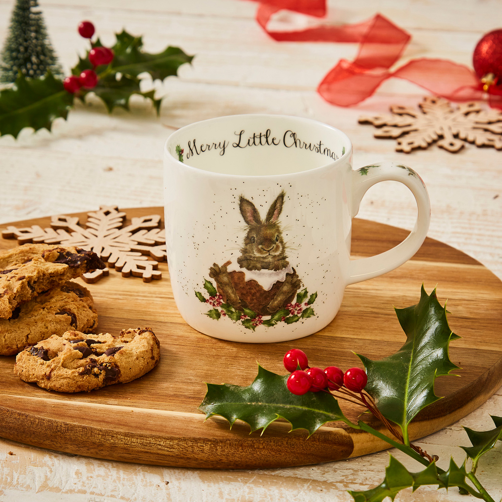 Royal Worcester Wrendale Designs Becher Merry Little Christmas 0,31ltr. (Christmas Collection)
