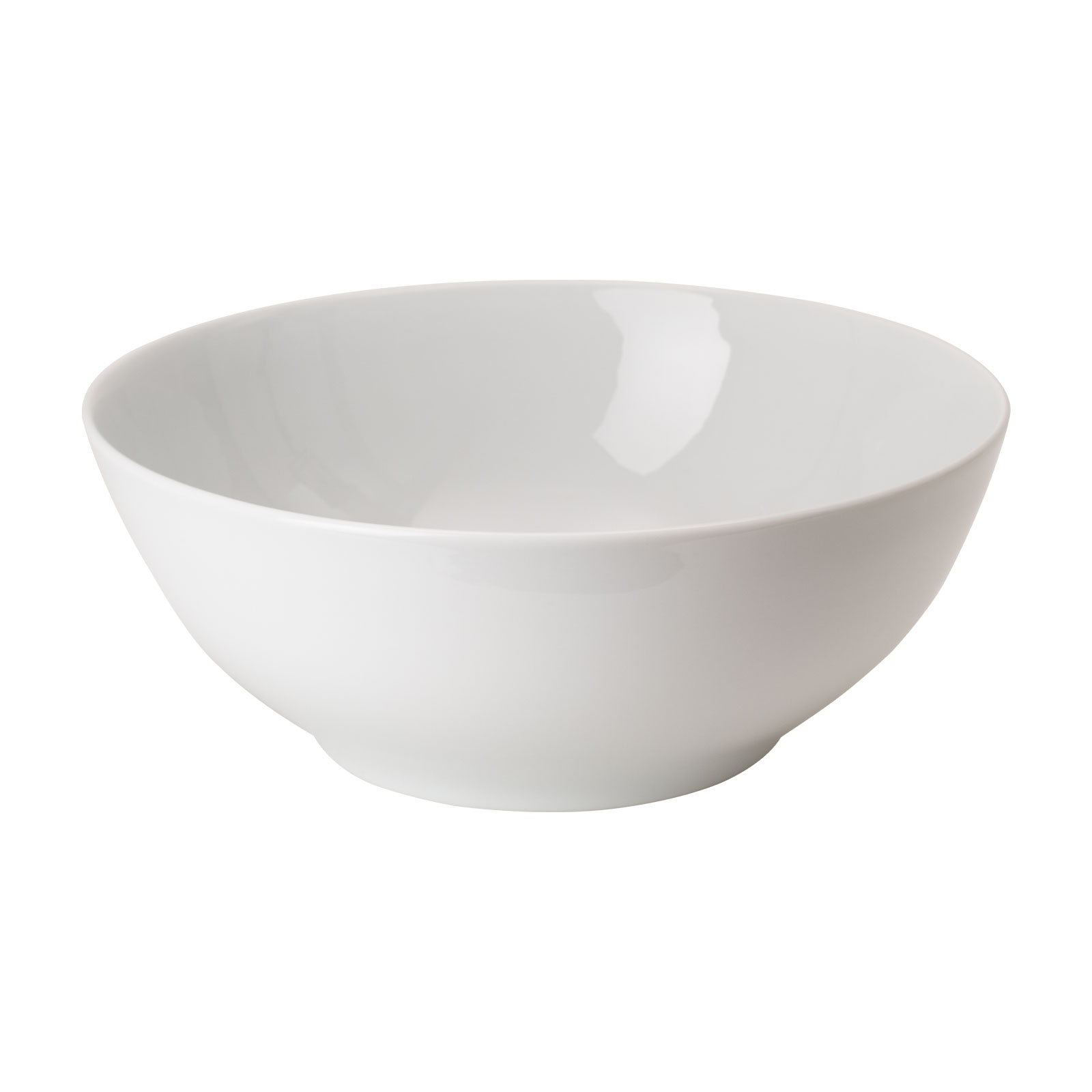 Die Limoges weiß Salatschale ist eine halbkugelförmige Schale aus weißem Porzellan.