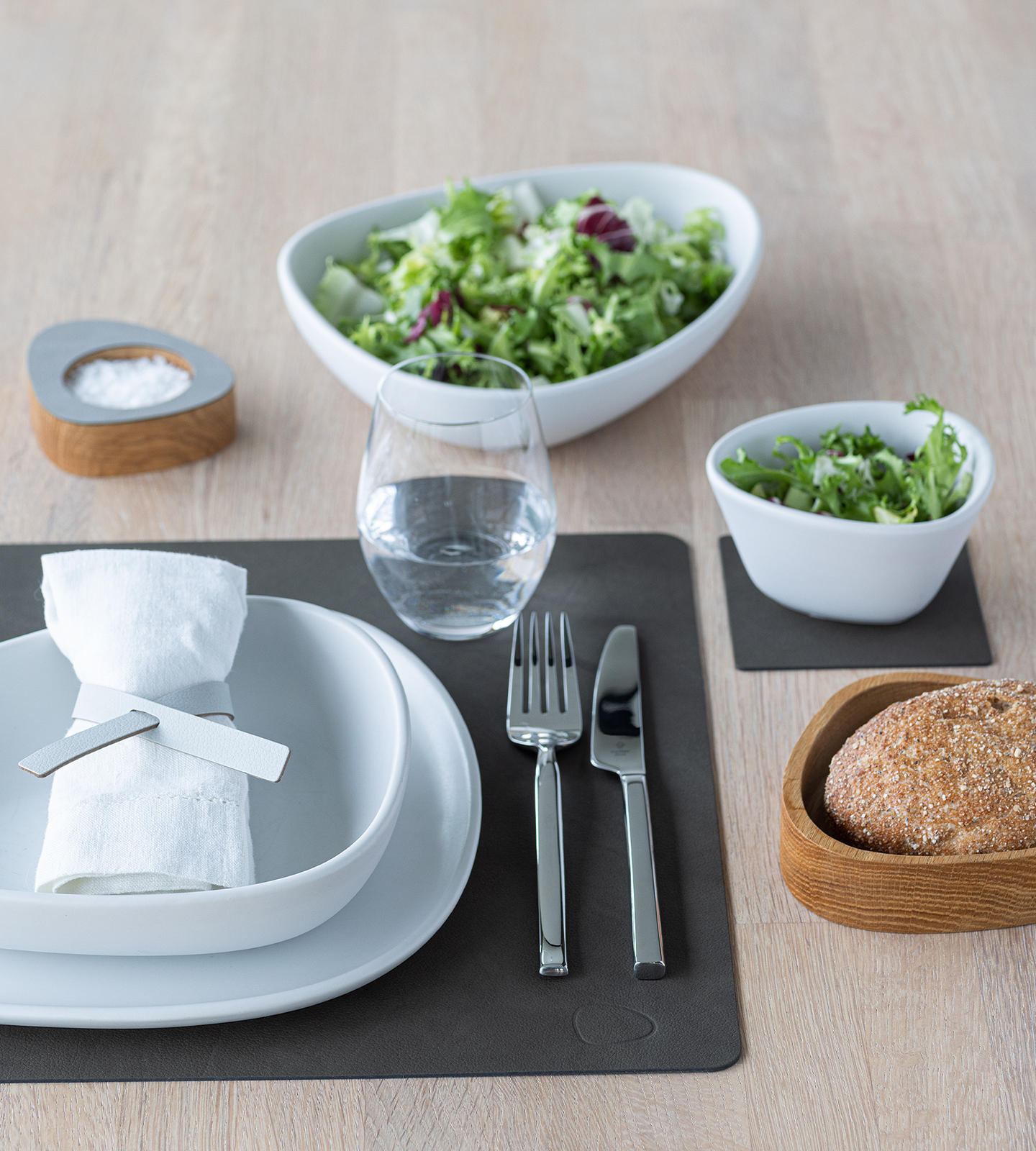 Lind DNA Dänemark Tischset Square 35x45cm Nupo caviar