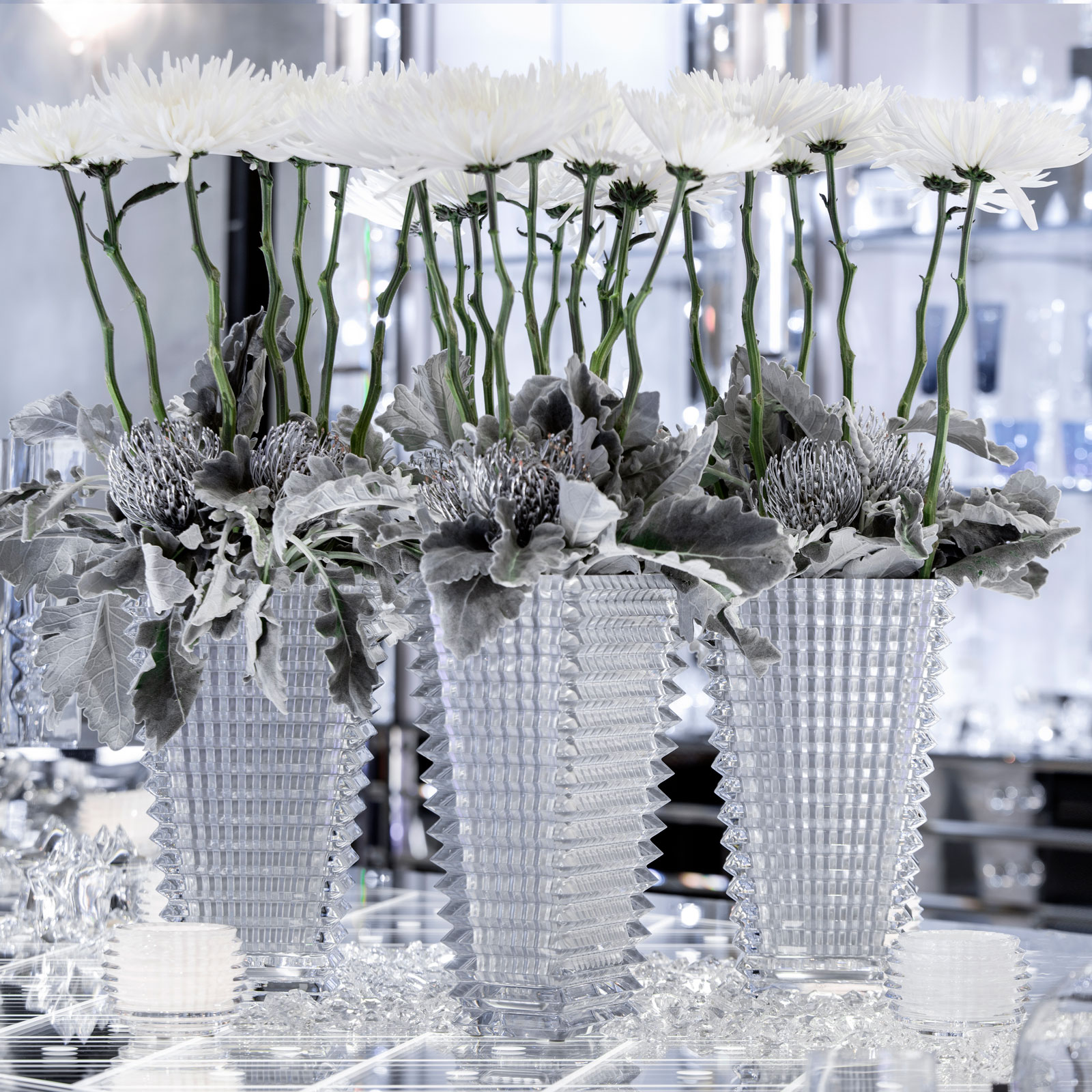 Baccarat Eye Vase 20cm rechteckig klar