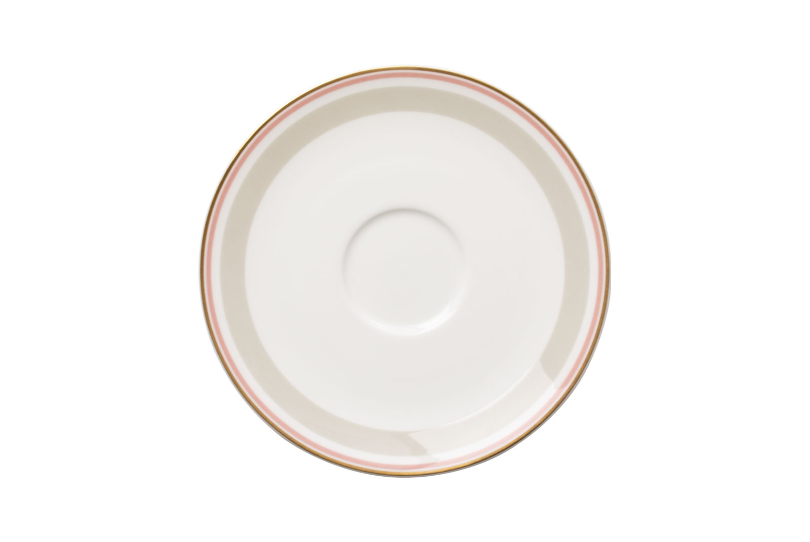 Die Kaffee-Untertasse khaki/rosé der Dibbern Serie Capri