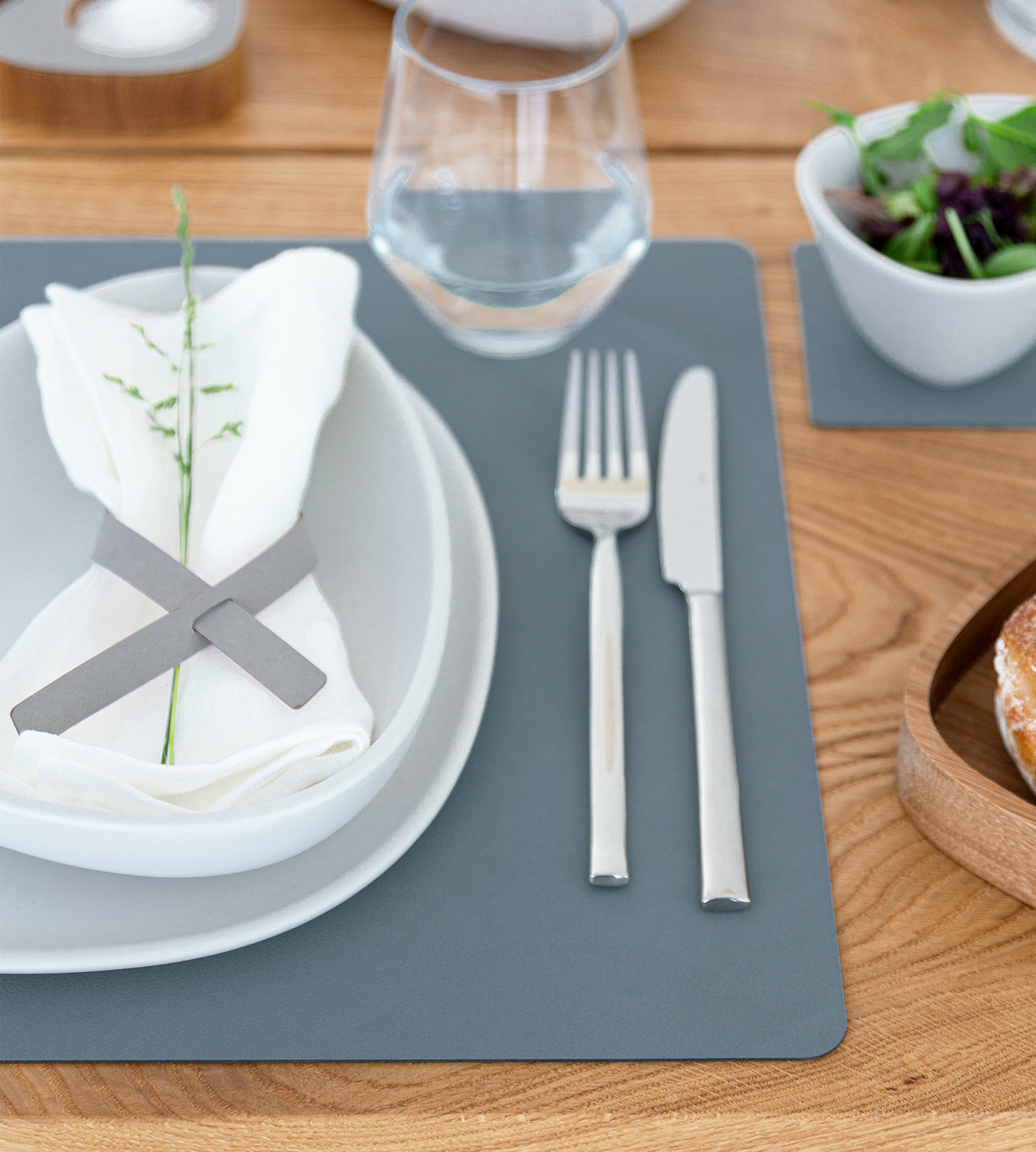 Lind DNA Dänemark Tischset Square 35x45cm Nupo hellblau